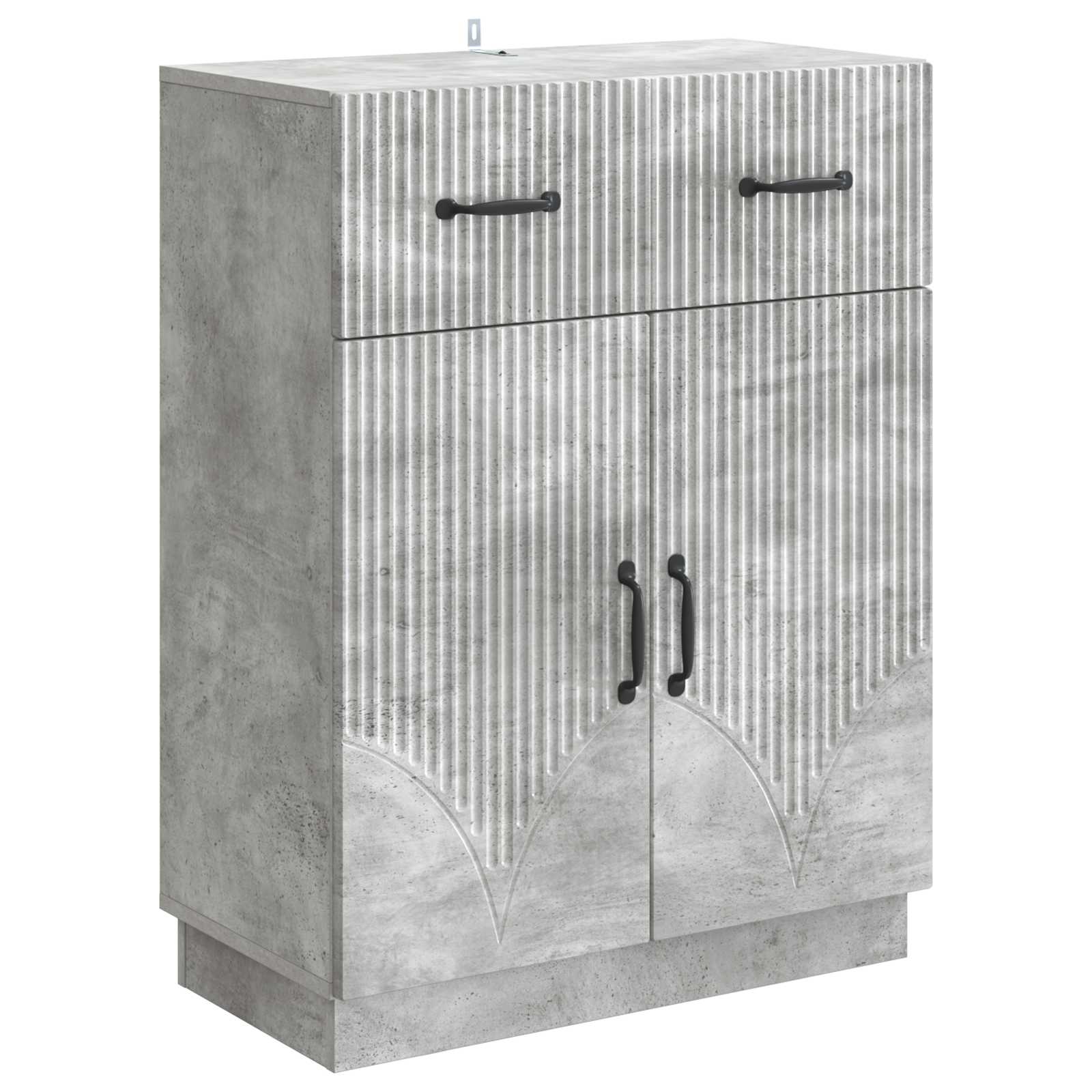 vidaXL Dressoir met lade Zwart 66 x 34,5 x 87 cm Bewerkt hout