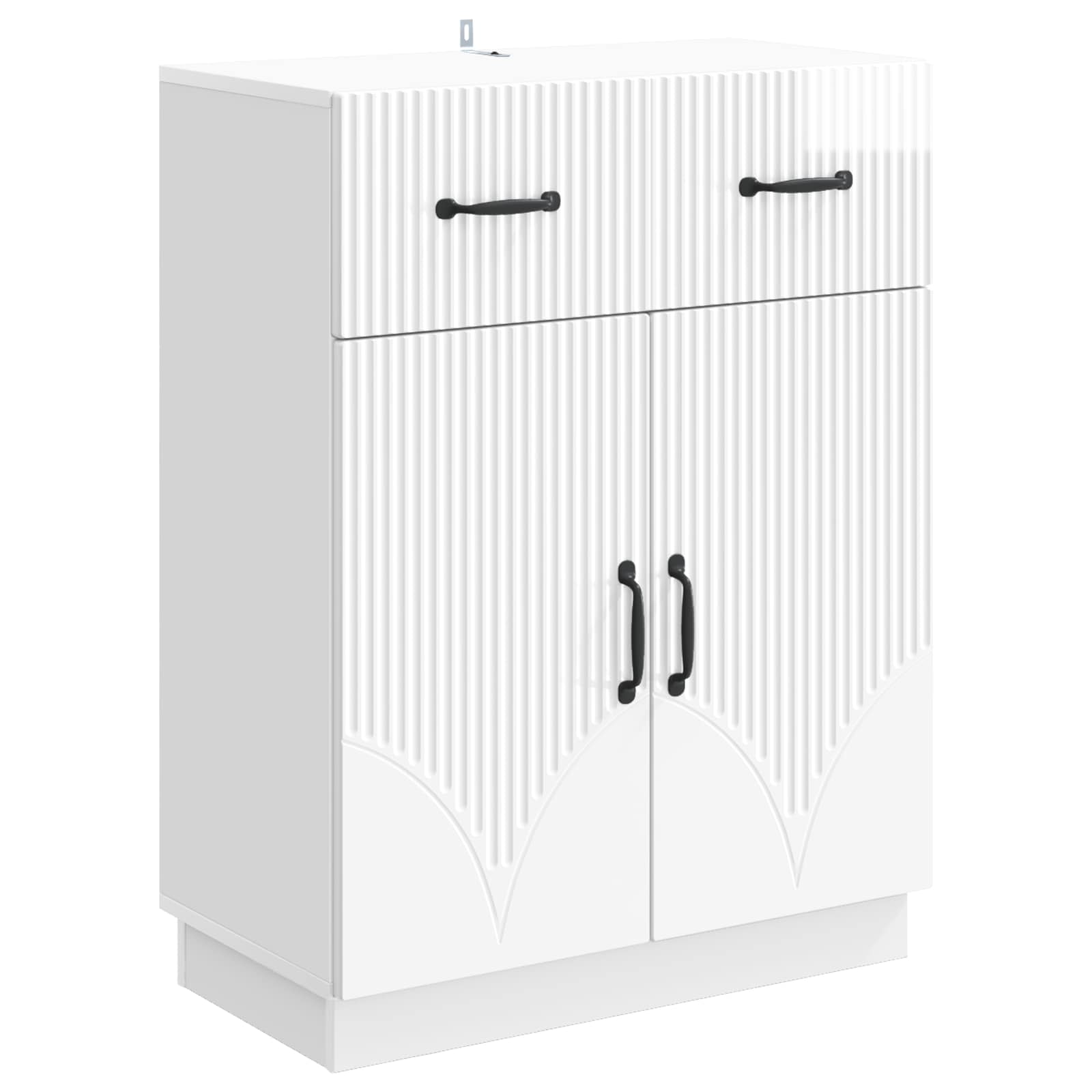 vidaXL Dressoir met lade Zwart 66 x 34,5 x 87 cm Bewerkt hout
