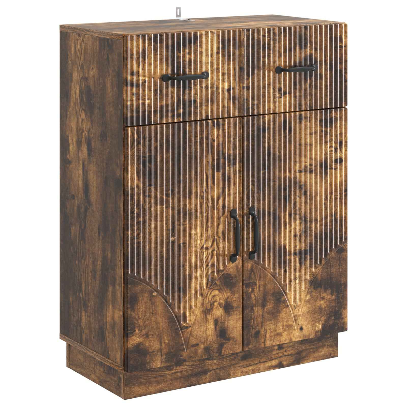 vidaXL Dressoir met lade Zwart 66 x 34,5 x 87 cm Bewerkt hout