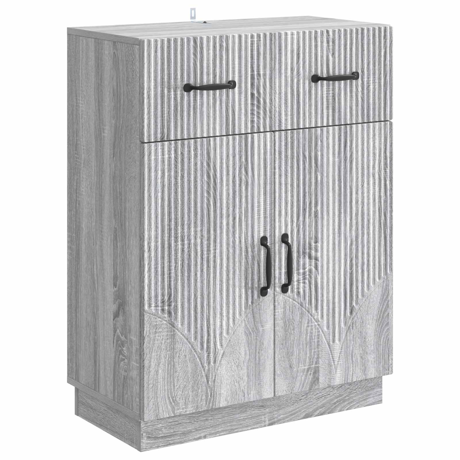 vidaXL Dressoir met lade Zwart 66 x 34,5 x 87 cm Bewerkt hout