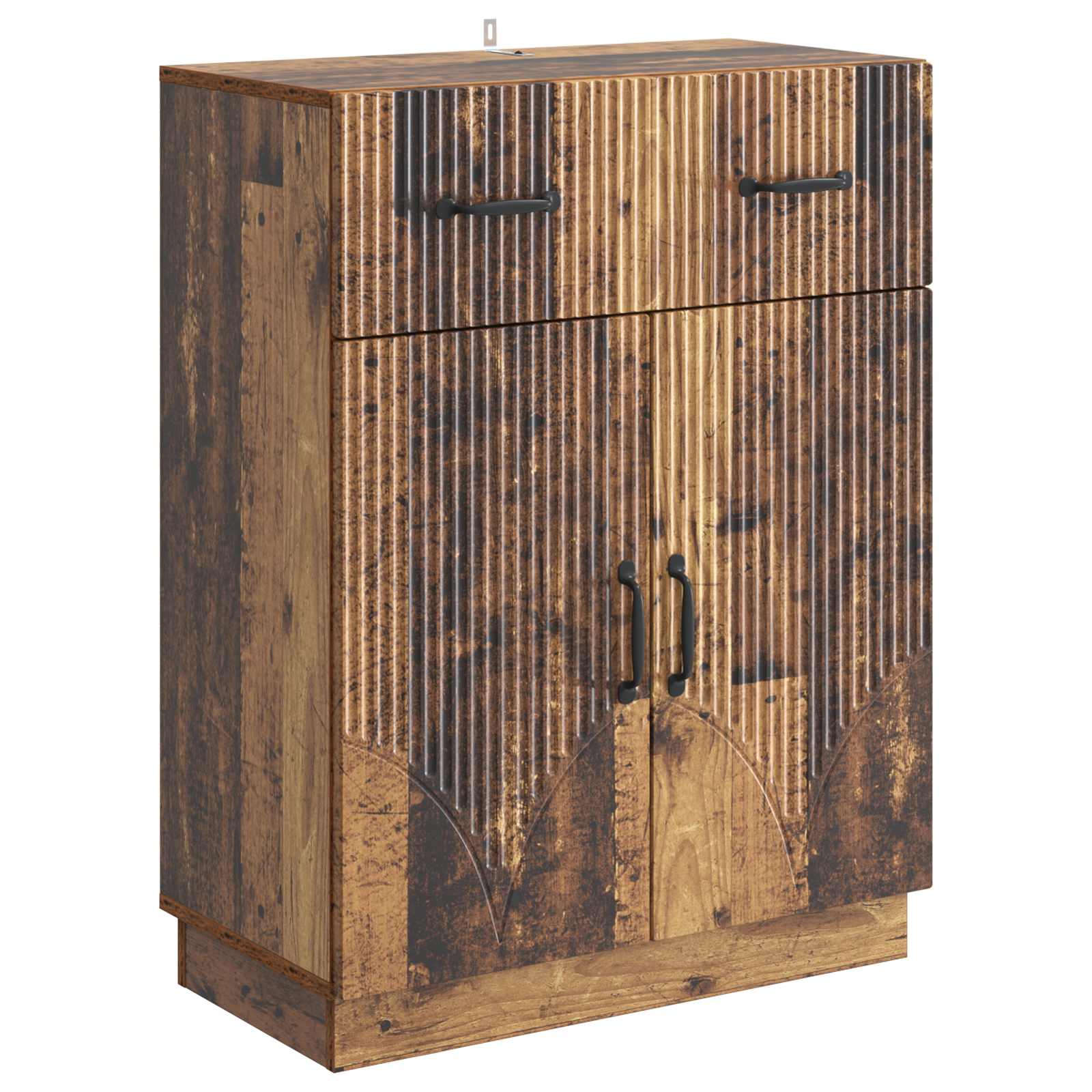 vidaXL Dressoir met lade Zwart 66 x 34,5 x 87 cm Bewerkt hout