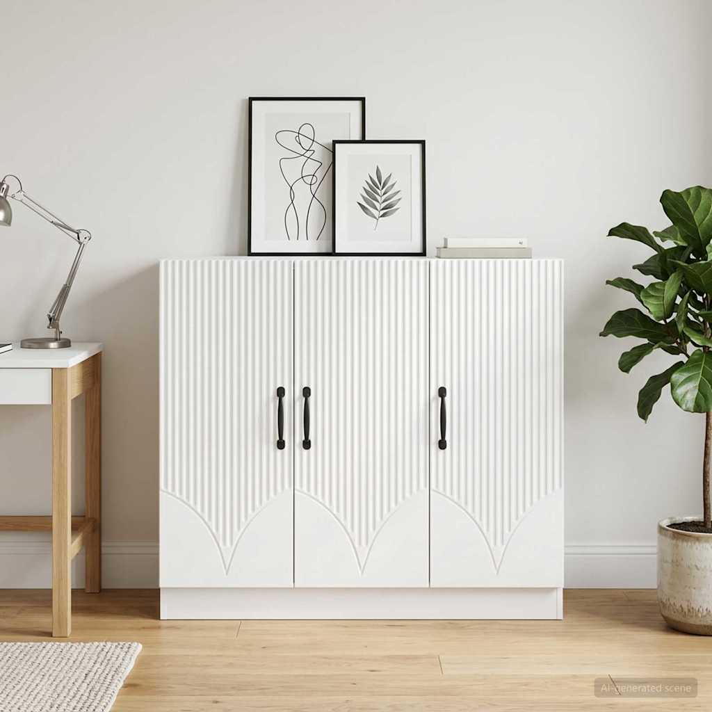 vidaXL Dressoir Zwart 89 x 34,5 x 77 cm Bewerkt hout