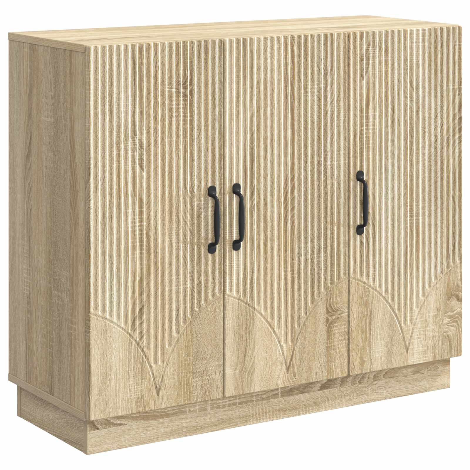 vidaXL Dressoir Zwart 89 x 34,5 x 77 cm Bewerkt hout