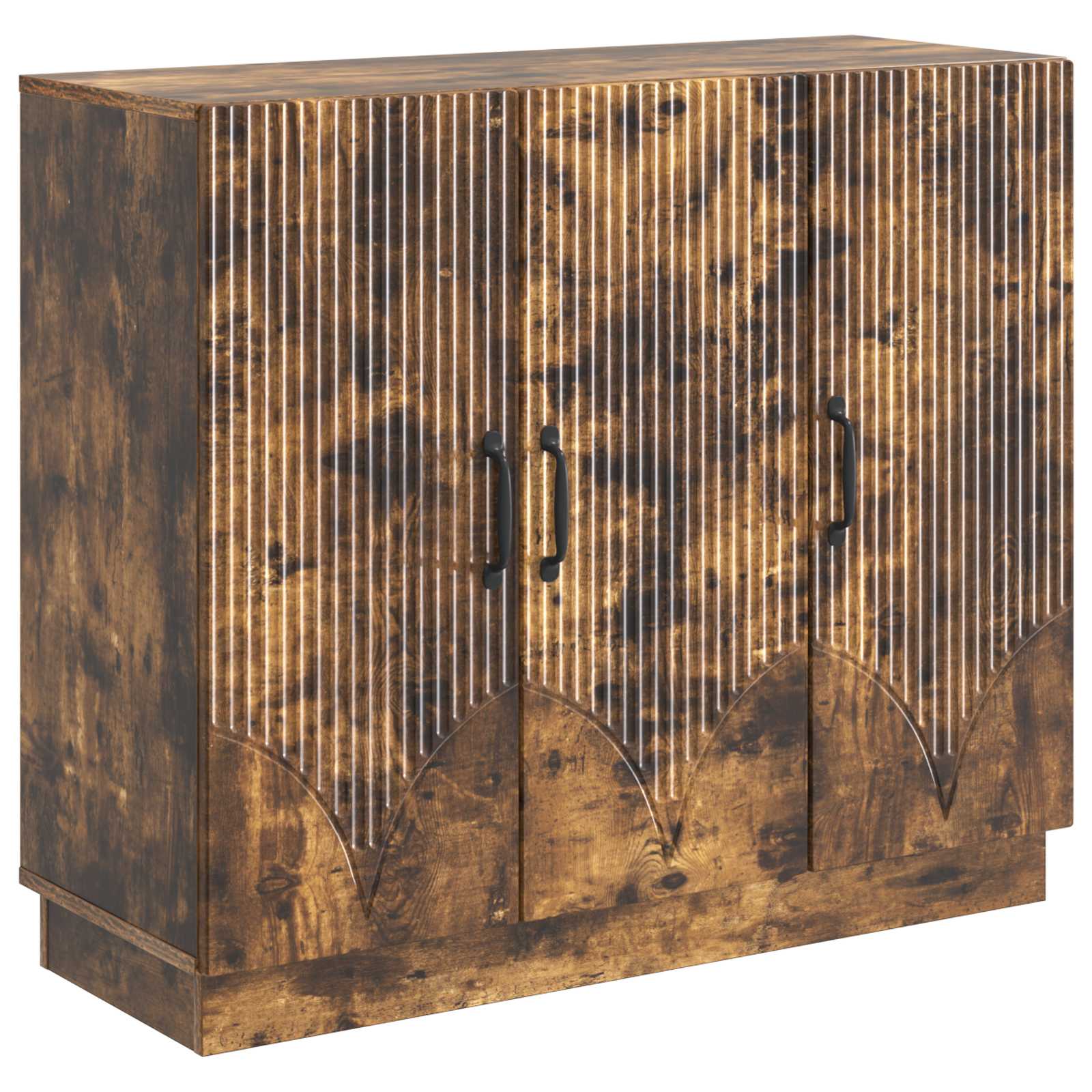 vidaXL Dressoir Zwart 89 x 34,5 x 77 cm Bewerkt hout
