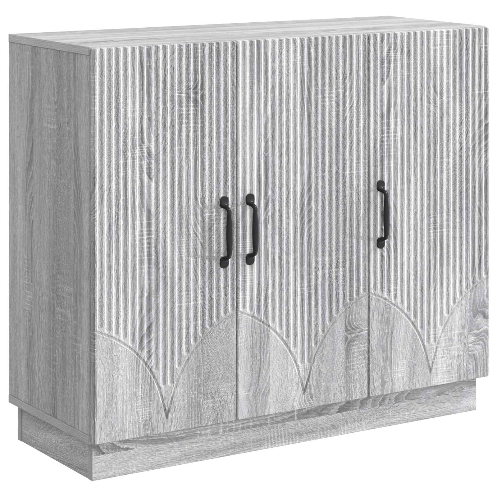 vidaXL Dressoir Zwart 89 x 34,5 x 77 cm Bewerkt hout