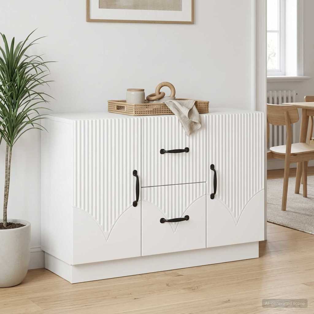 vidaXL Dressoir met lade Zwart 89 x 34,5 x 57 cm Bewerkt hout