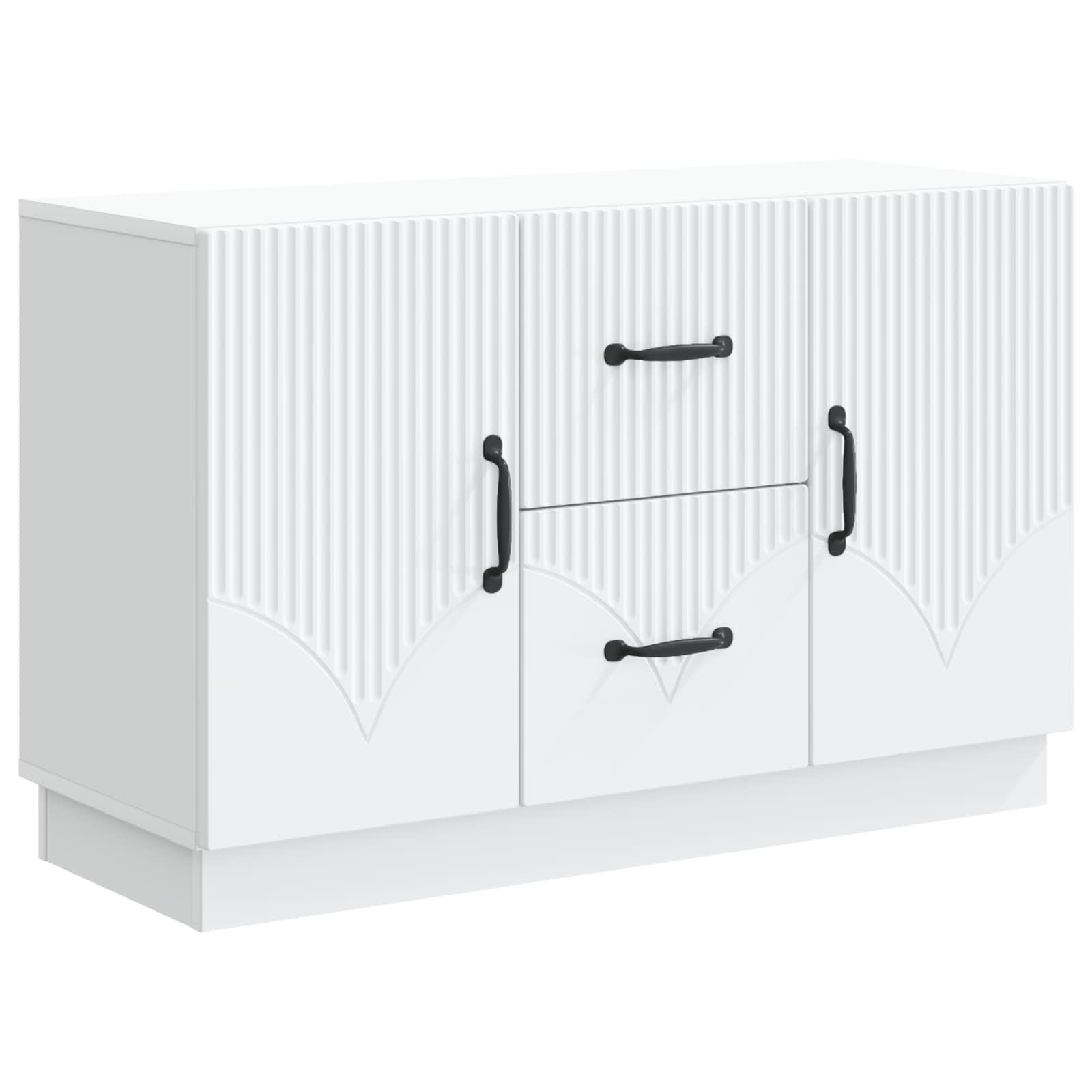 vidaXL Dressoir met lade Zwart 89 x 34,5 x 57 cm Bewerkt hout