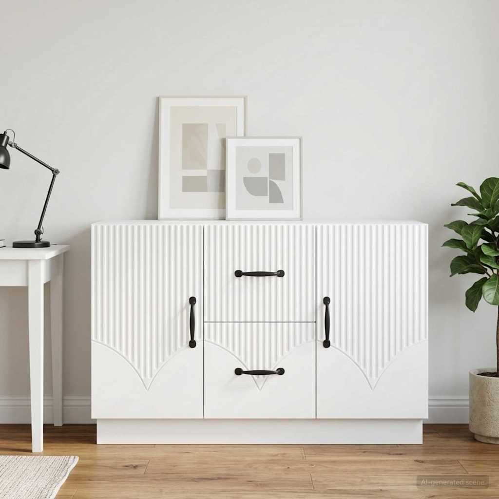 vidaXL Dressoir met lade Zwart 89 x 34,5 x 57 cm Bewerkt hout