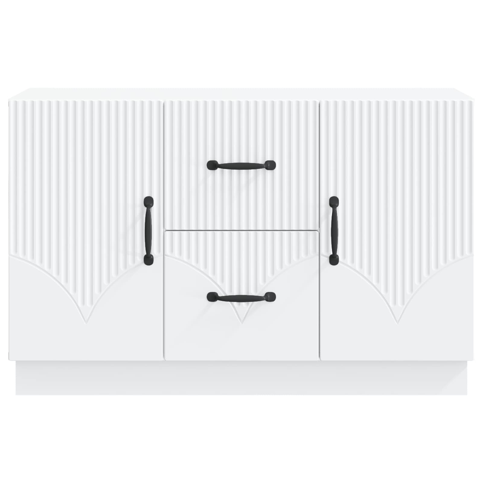 vidaXL Dressoir met lade Zwart 89 x 34,5 x 57 cm Bewerkt hout