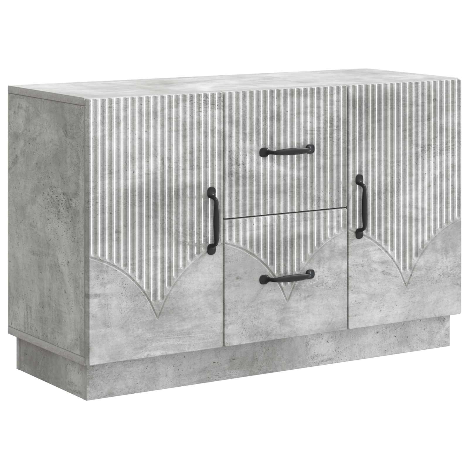 vidaXL Dressoir met lade Zwart 89 x 34,5 x 57 cm Bewerkt hout