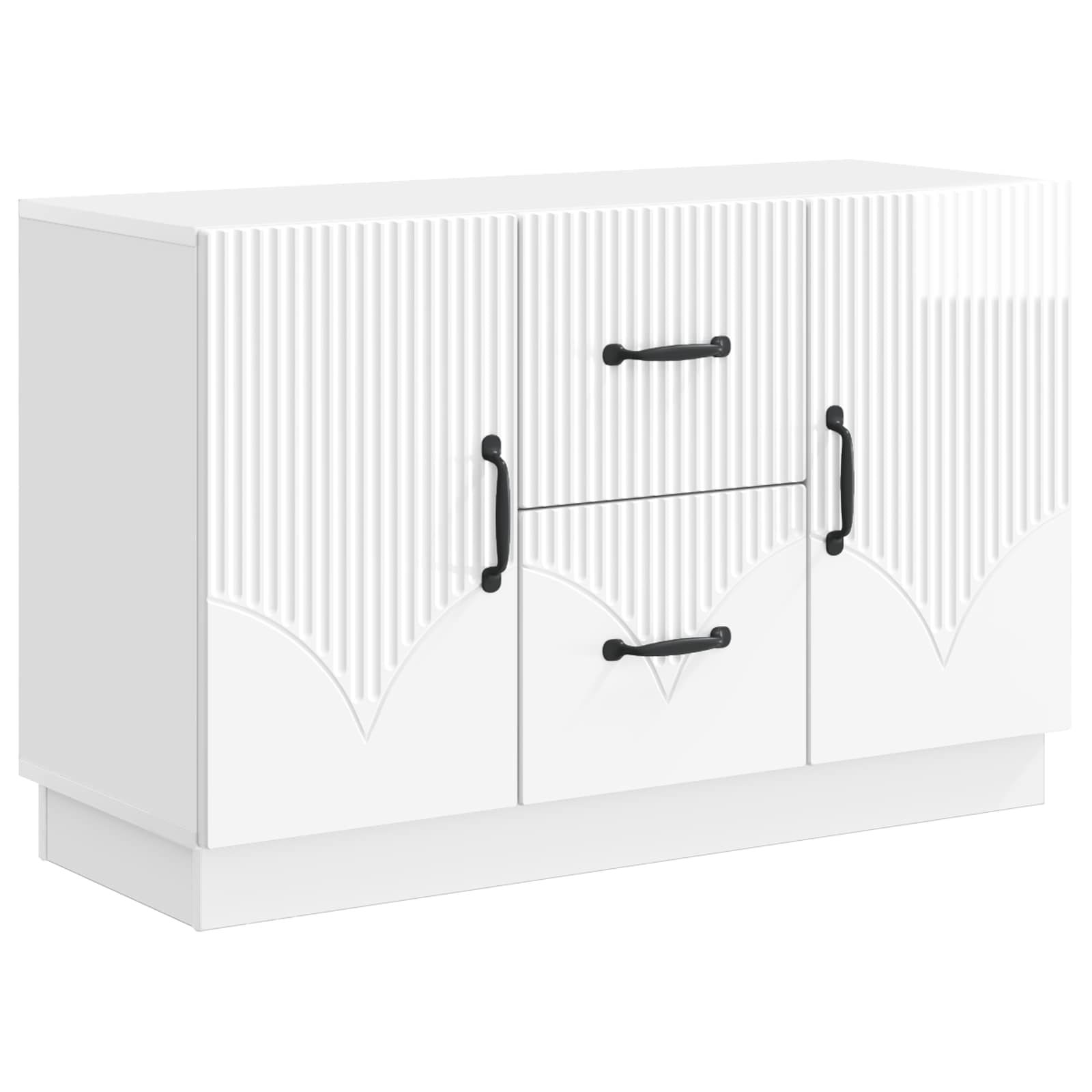 vidaXL Dressoir met lade Zwart 89 x 34,5 x 57 cm Bewerkt hout