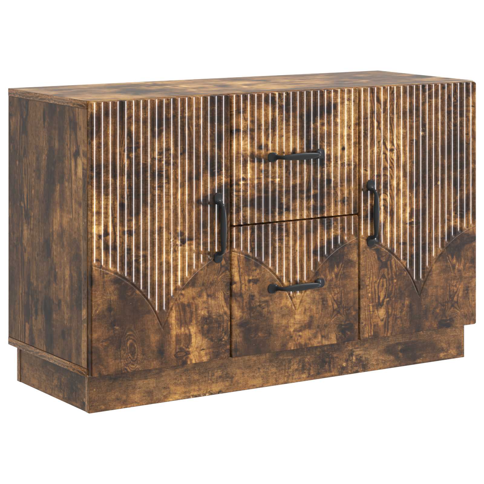 vidaXL Dressoir met lade Zwart 89 x 34,5 x 57 cm Bewerkt hout