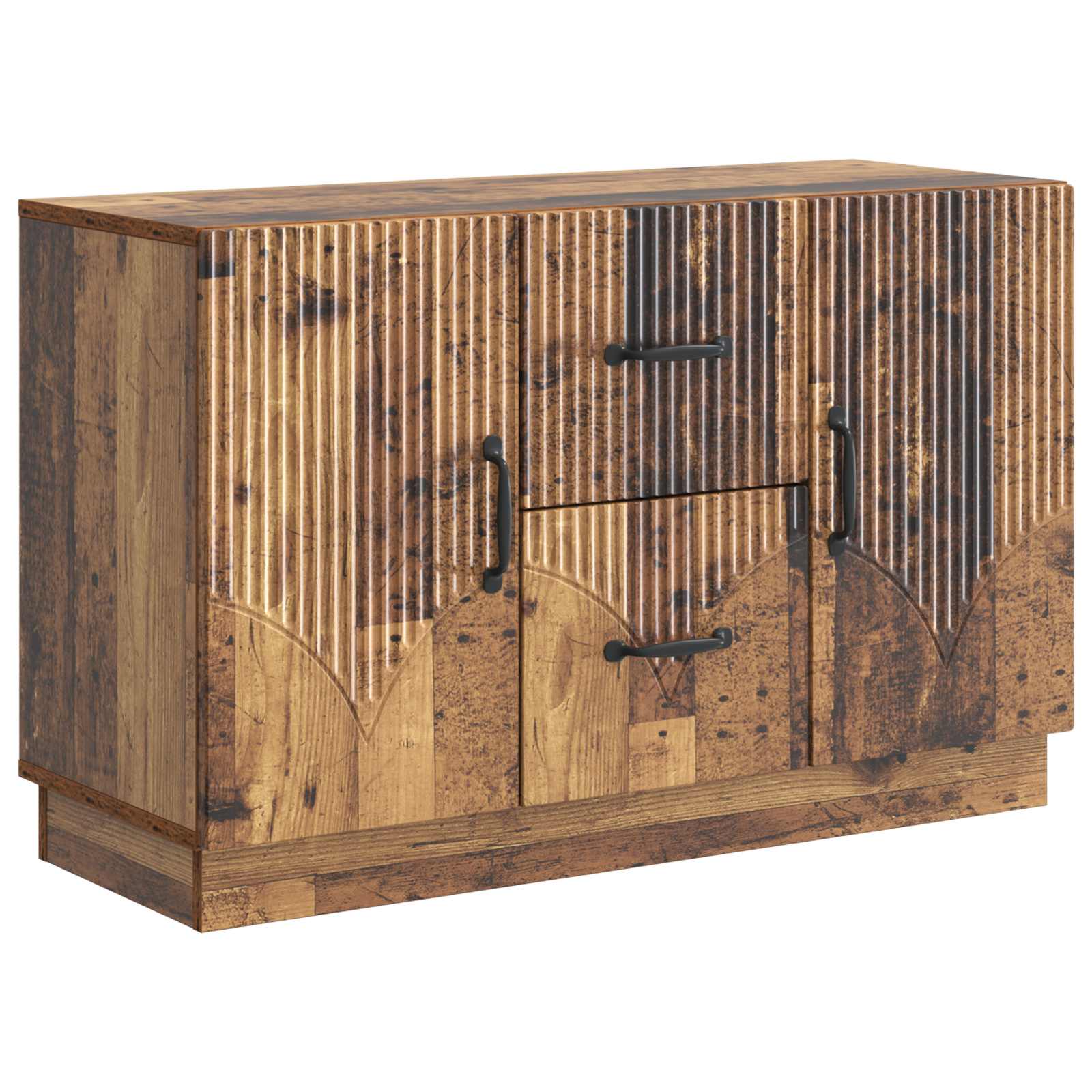 vidaXL Dressoir met lade Zwart 89 x 34,5 x 57 cm Bewerkt hout