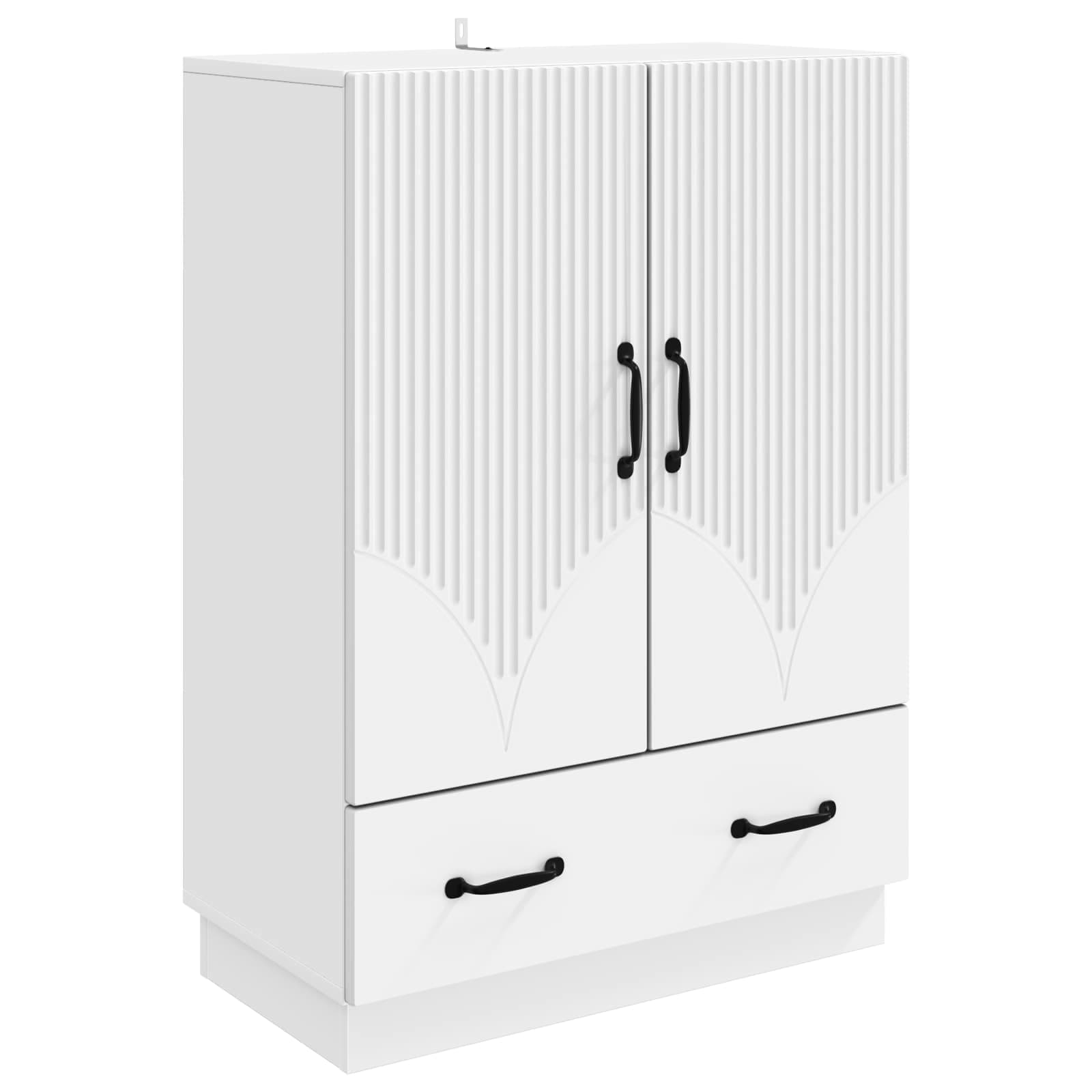 vidaXL Dressoir met lade Zwart 66 x 34,5 x 92 cm Bewerkt hout