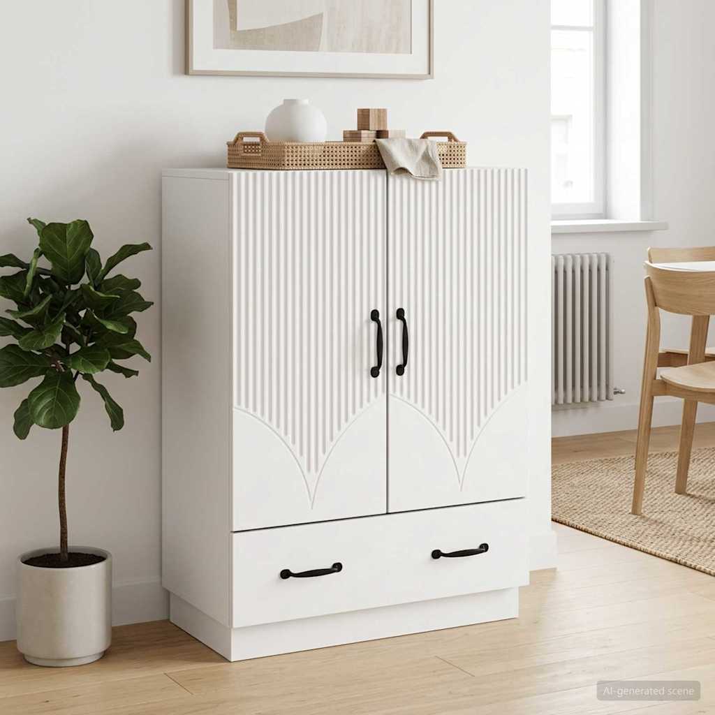vidaXL Dressoir met lade Zwart 66 x 34,5 x 92 cm Bewerkt hout