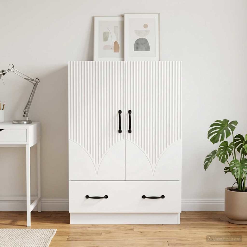 vidaXL Dressoir met lade Zwart 66 x 34,5 x 92 cm Bewerkt hout