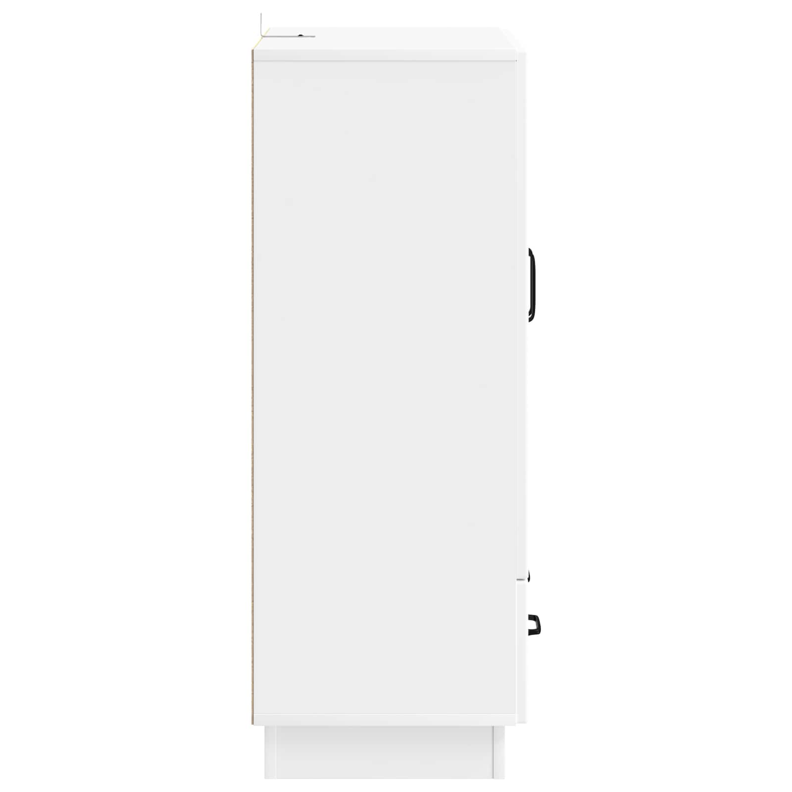 vidaXL Dressoir met lade Zwart 66 x 34,5 x 92 cm Bewerkt hout