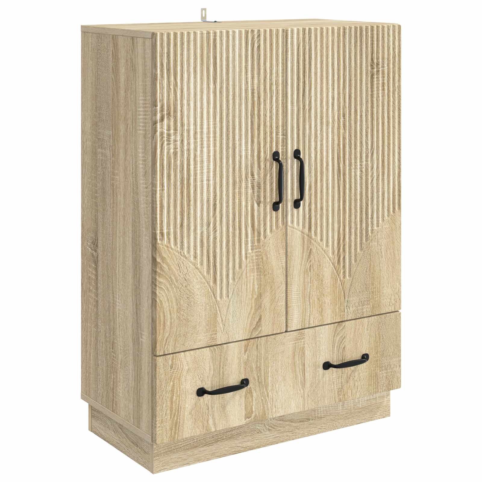 vidaXL Dressoir met lade Zwart 66 x 34,5 x 92 cm Bewerkt hout