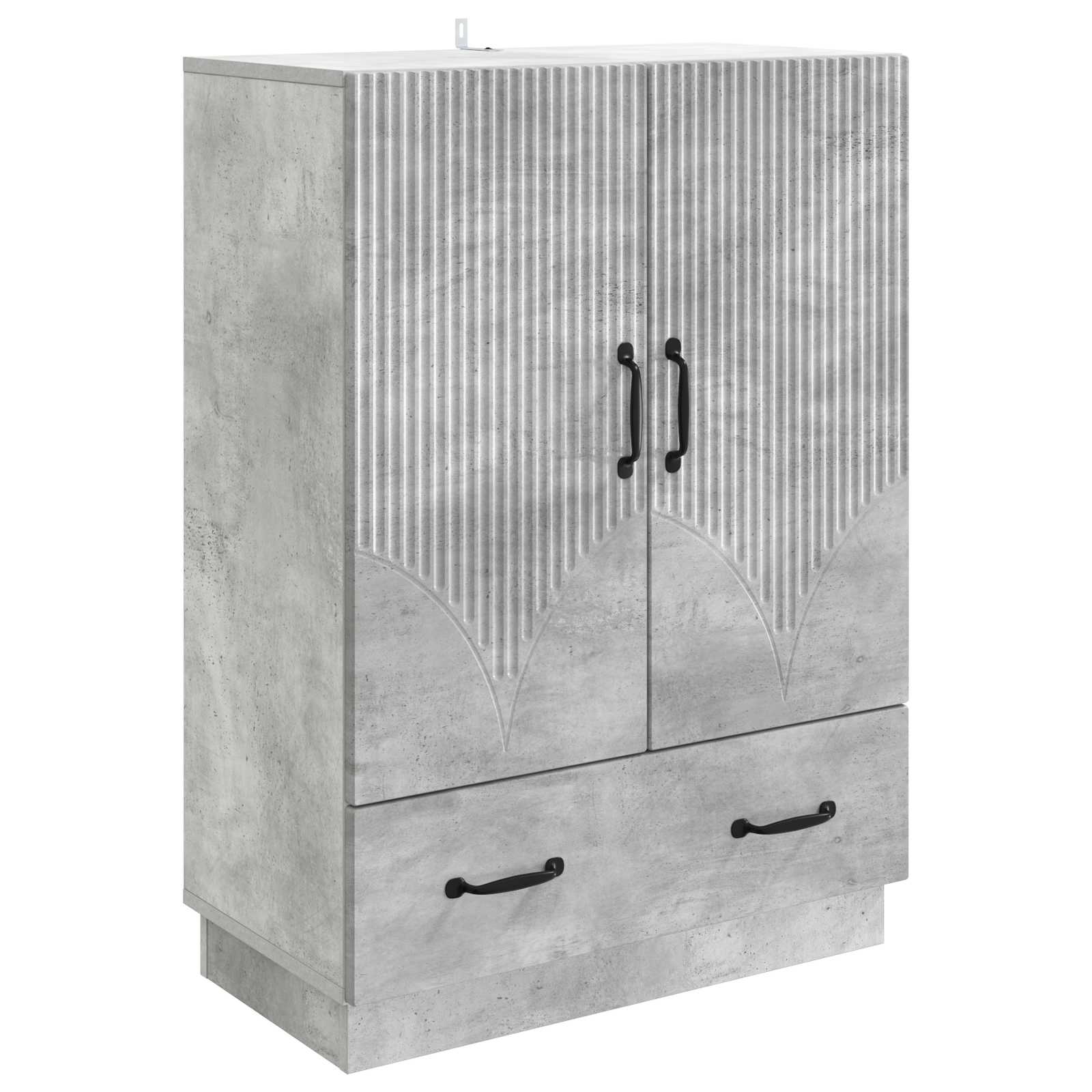 vidaXL Dressoir met lade Zwart 66 x 34,5 x 92 cm Bewerkt hout