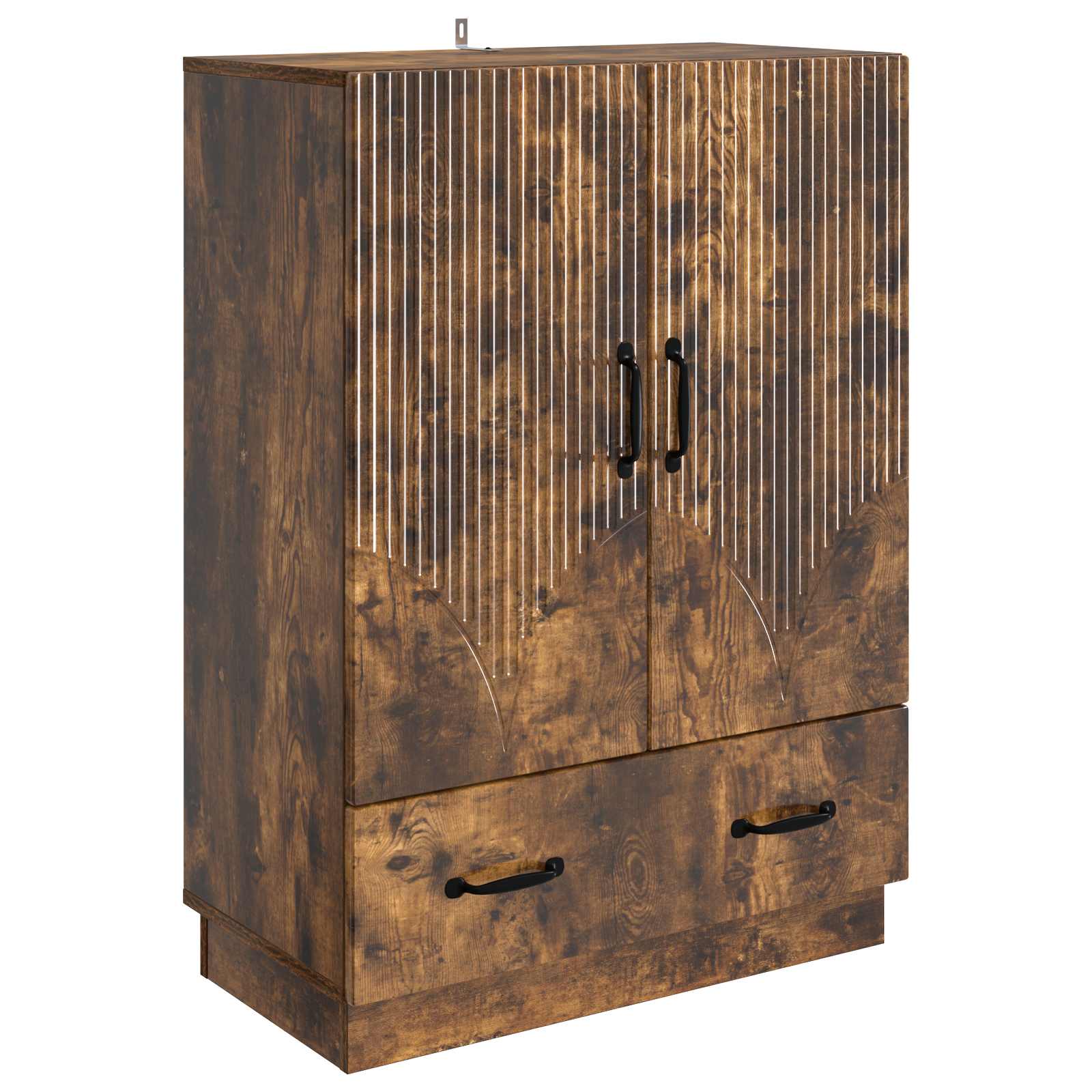 vidaXL Dressoir met lade Zwart 66 x 34,5 x 92 cm Bewerkt hout