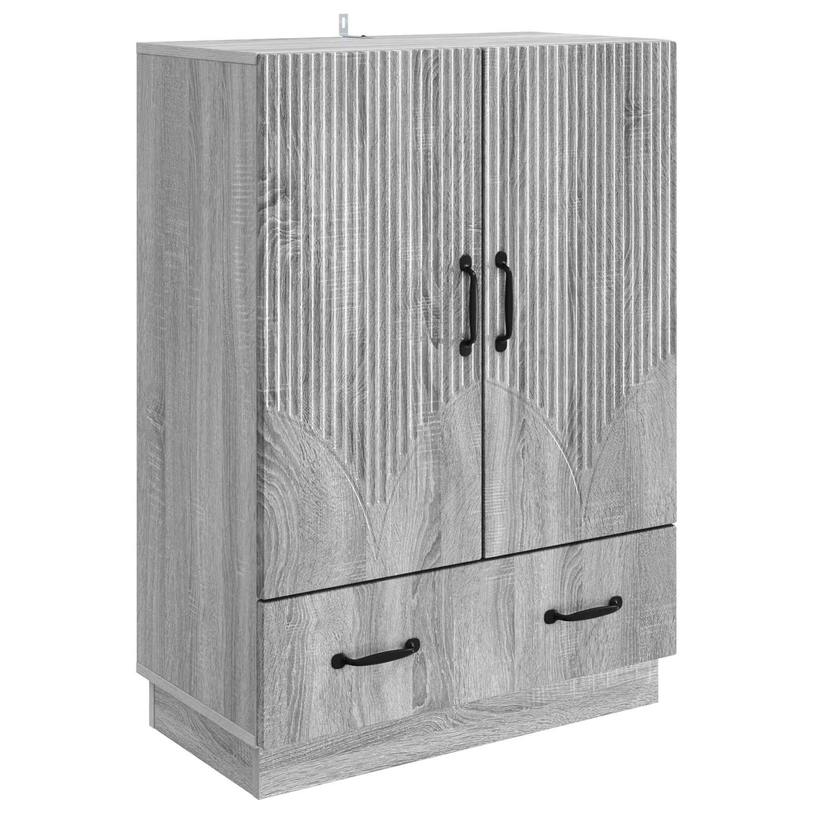 vidaXL Dressoir met lade Zwart 66 x 34,5 x 92 cm Bewerkt hout