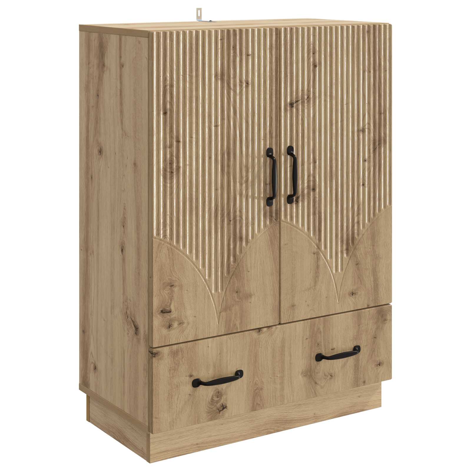 vidaXL Dressoir met lade Zwart 66 x 34,5 x 92 cm Bewerkt hout