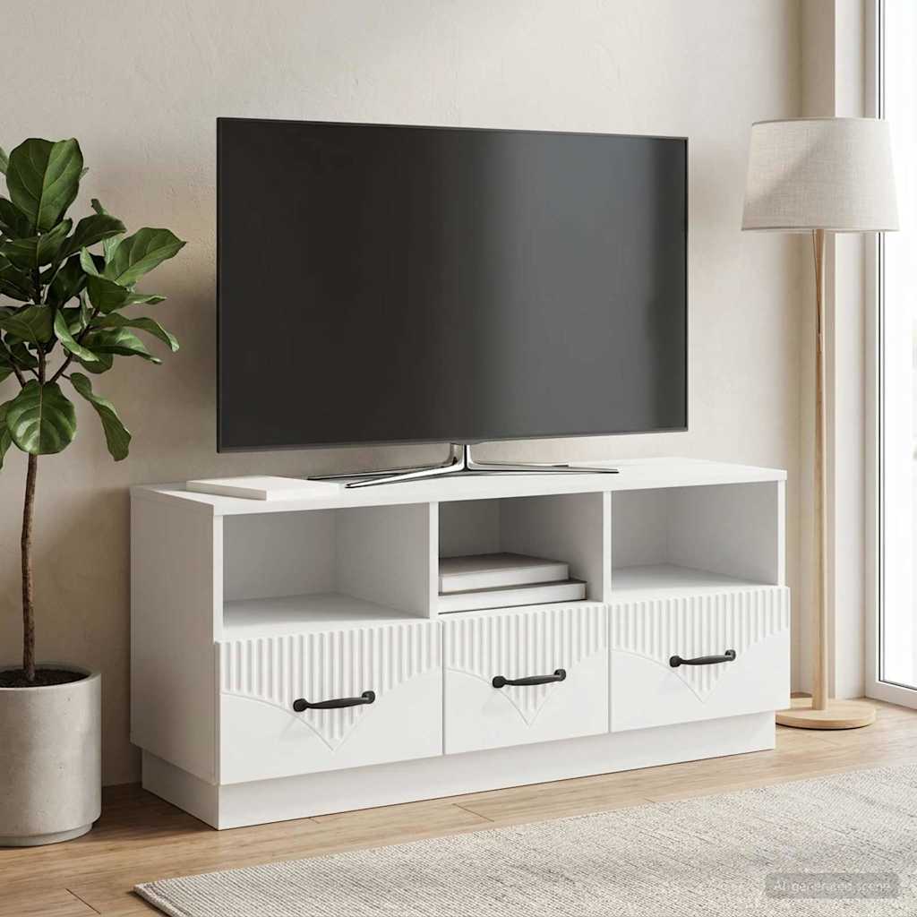 vidaXL TV-kast met lade Zwart 102 x 34,5 x 47 cm Bewerkt hout