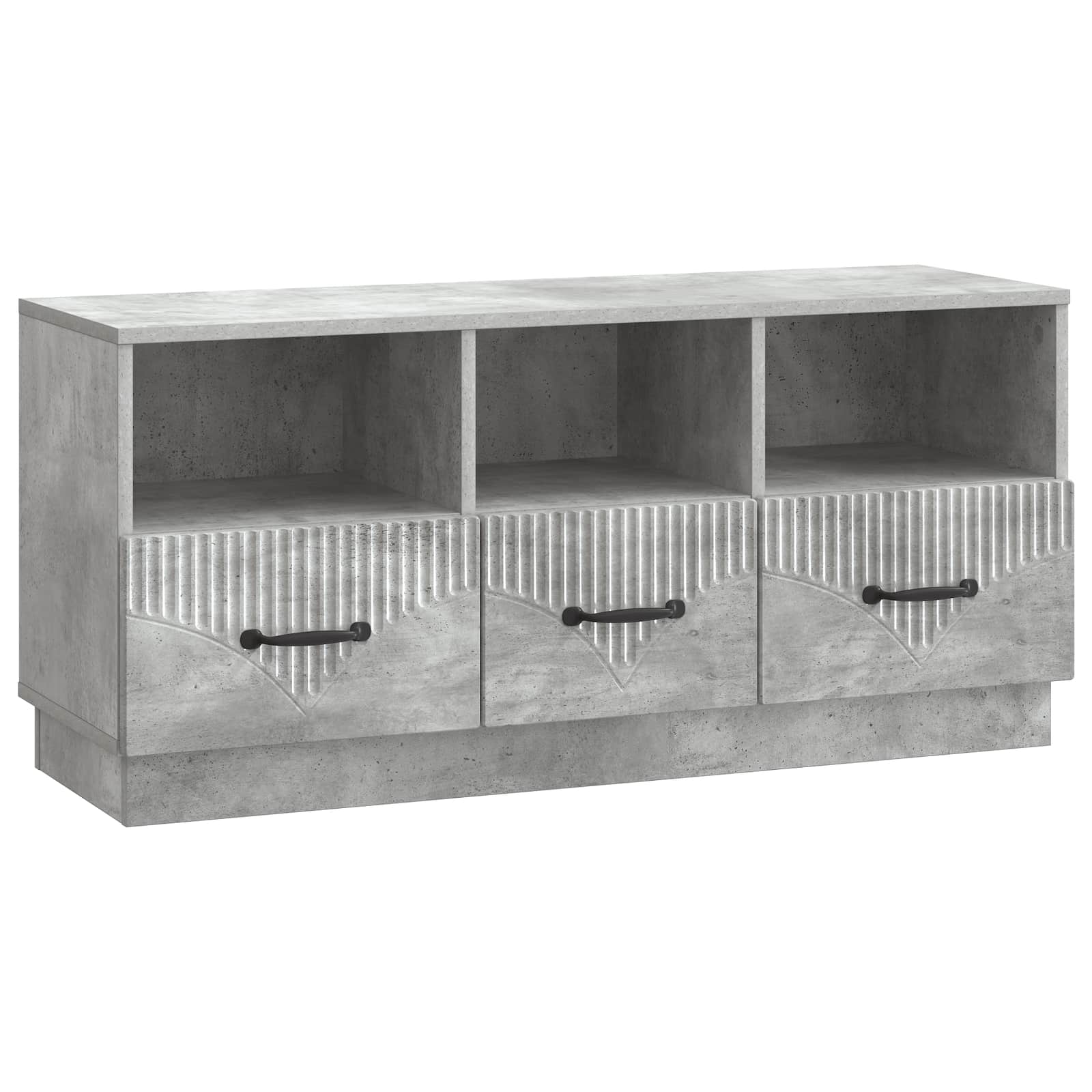 vidaXL TV-kast met lade Zwart 102 x 34,5 x 47 cm Bewerkt hout