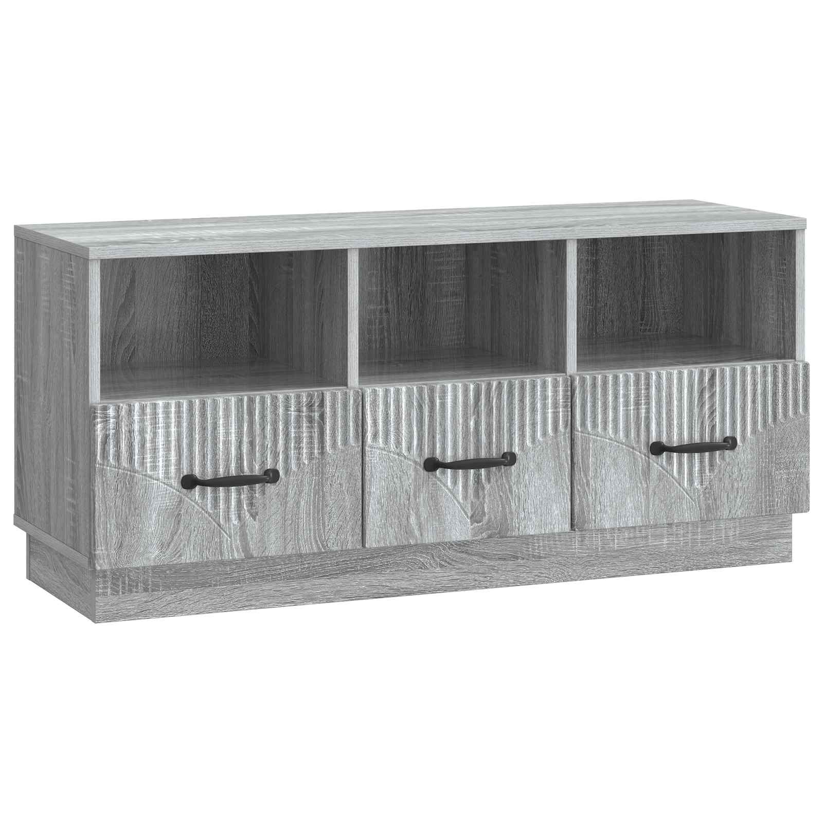 vidaXL TV-kast met lade Zwart 102 x 34,5 x 47 cm Bewerkt hout