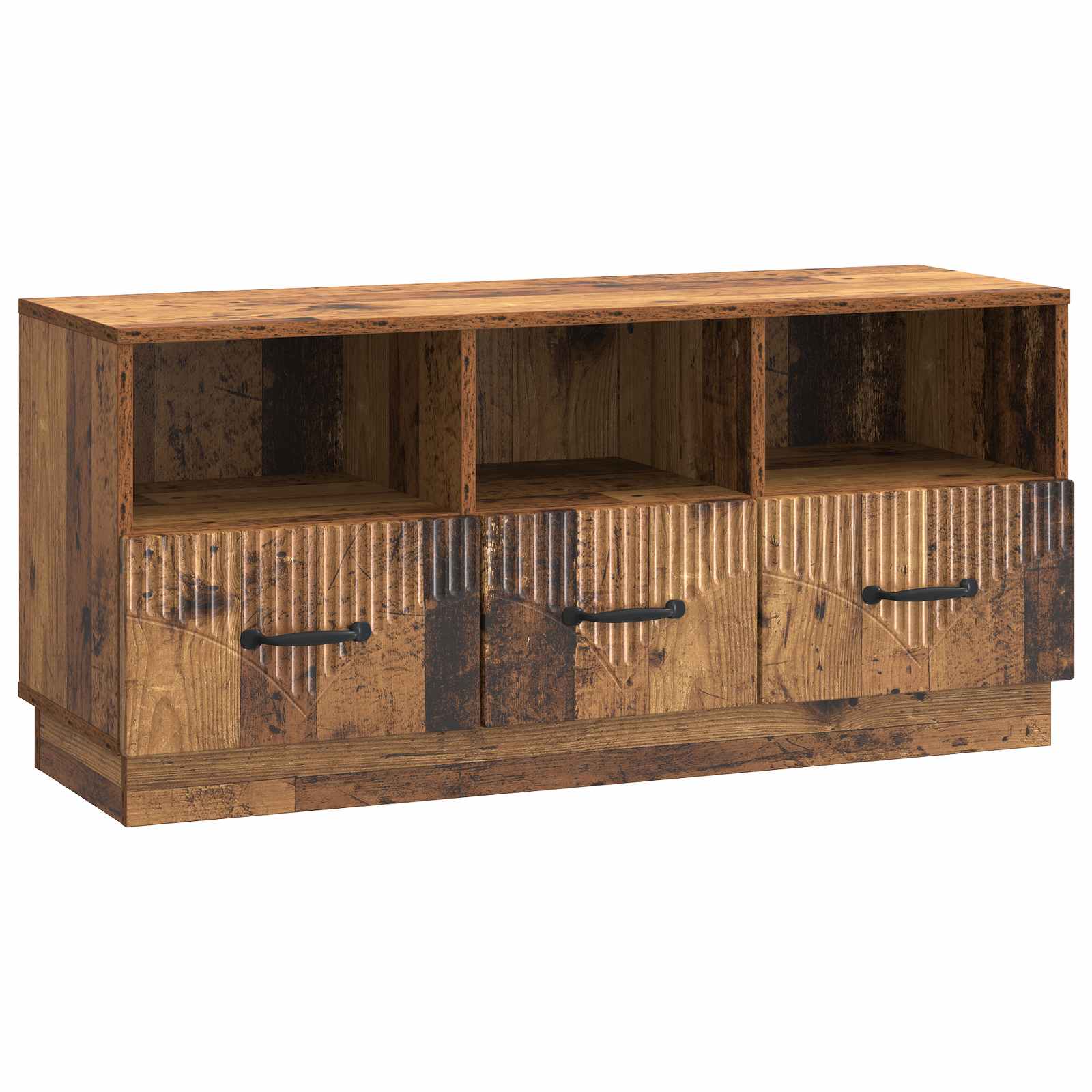 vidaXL TV-kast met lade Zwart 102 x 34,5 x 47 cm Bewerkt hout