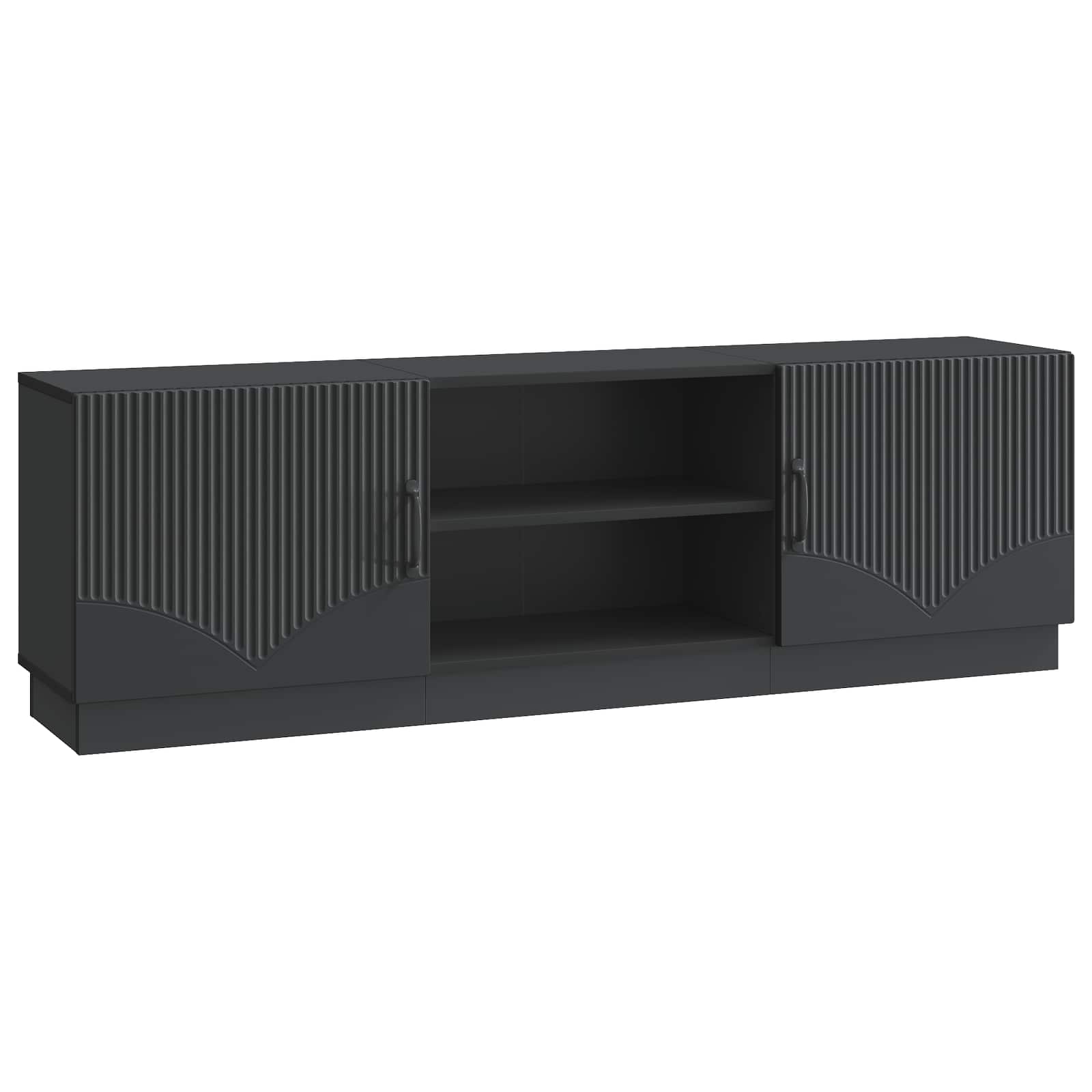 vidaXL TV-kast Zwart 150 x 31 x 47 cm Bewerkt hout