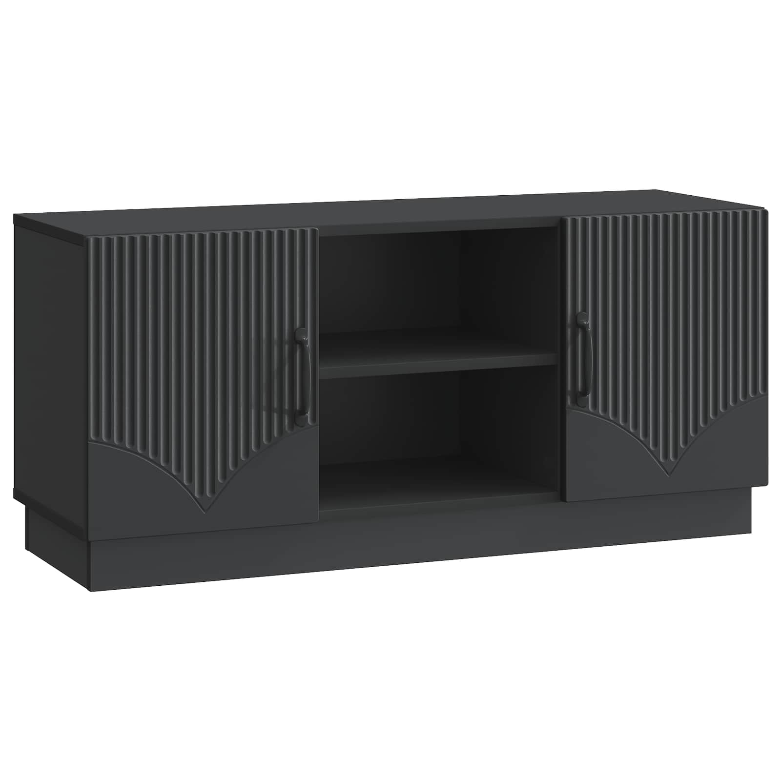 vidaXL TV-kast Zwart 102 x 34,5 x 47 cm Bewerkt hout