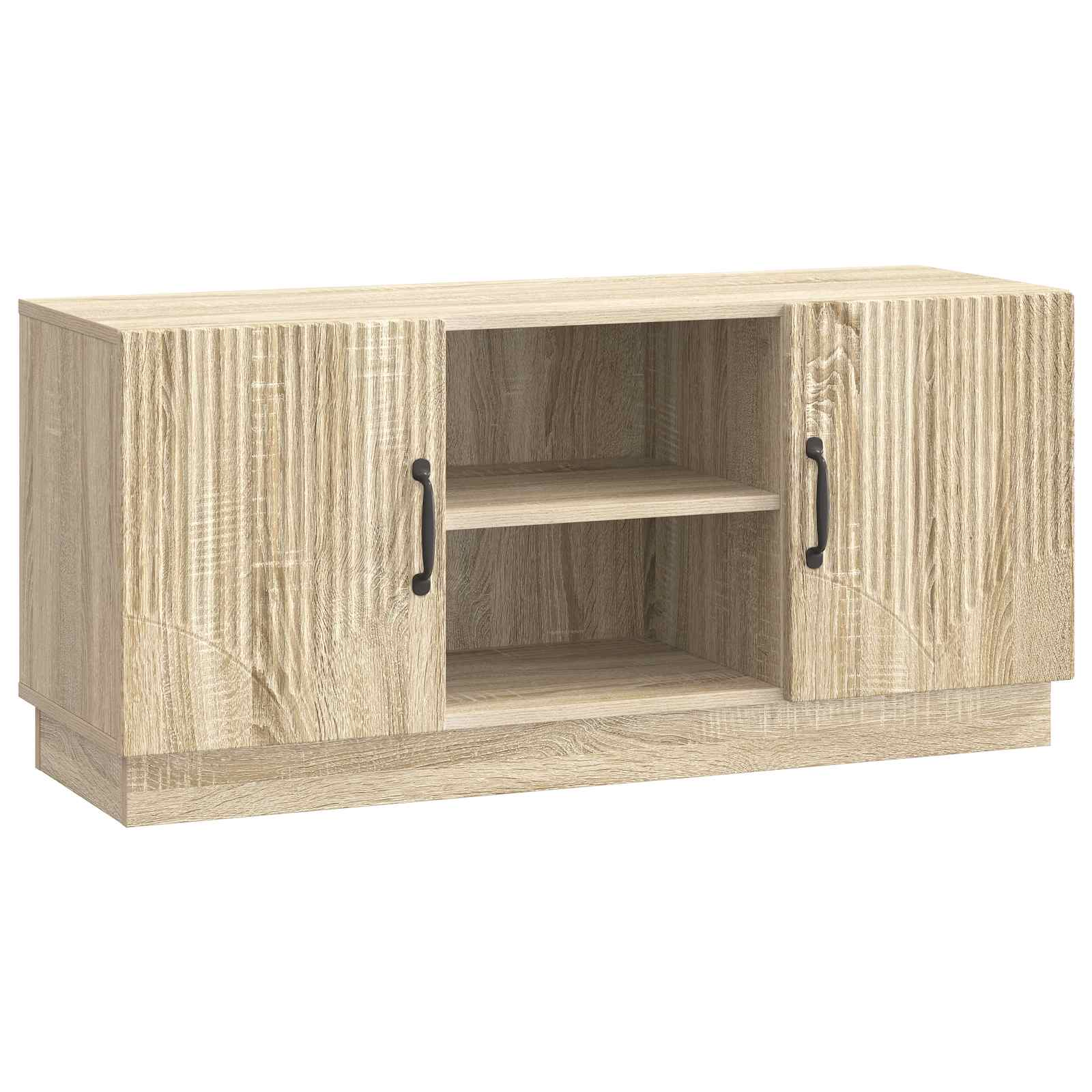 vidaXL TV-kast Zwart 102 x 34,5 x 47 cm Bewerkt hout