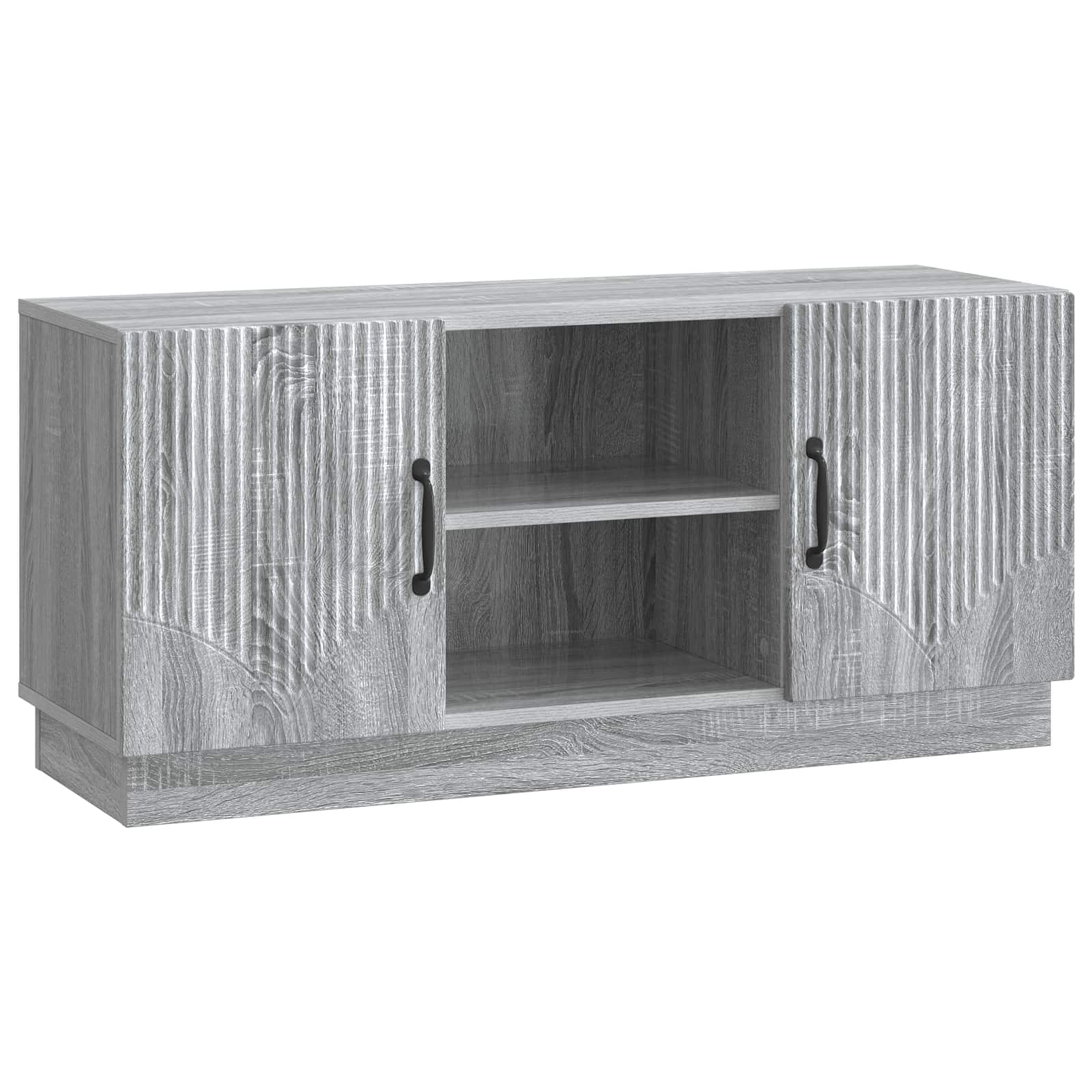 vidaXL TV-kast Zwart 102 x 34,5 x 47 cm Bewerkt hout