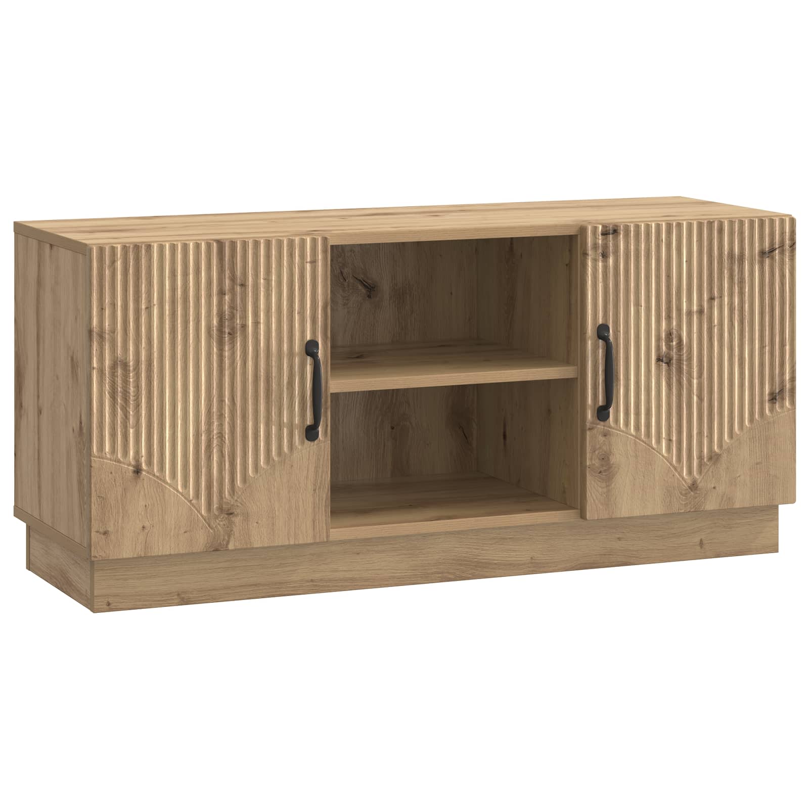 vidaXL TV-kast Zwart 102 x 34,5 x 47 cm Bewerkt hout