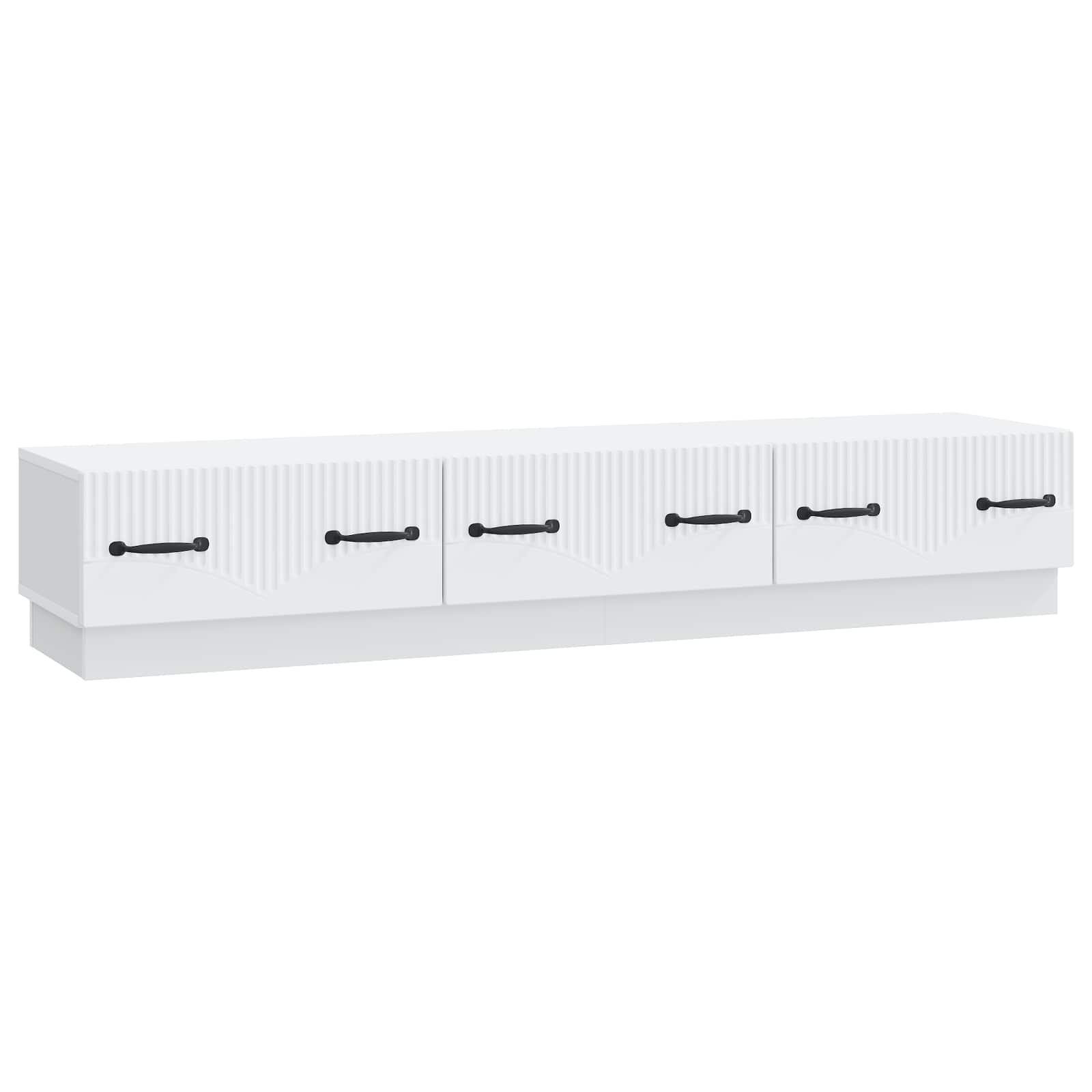 vidaXL TV-kast met lade Zwart 147 x 34,5 x 27 cm Bewerkt hout