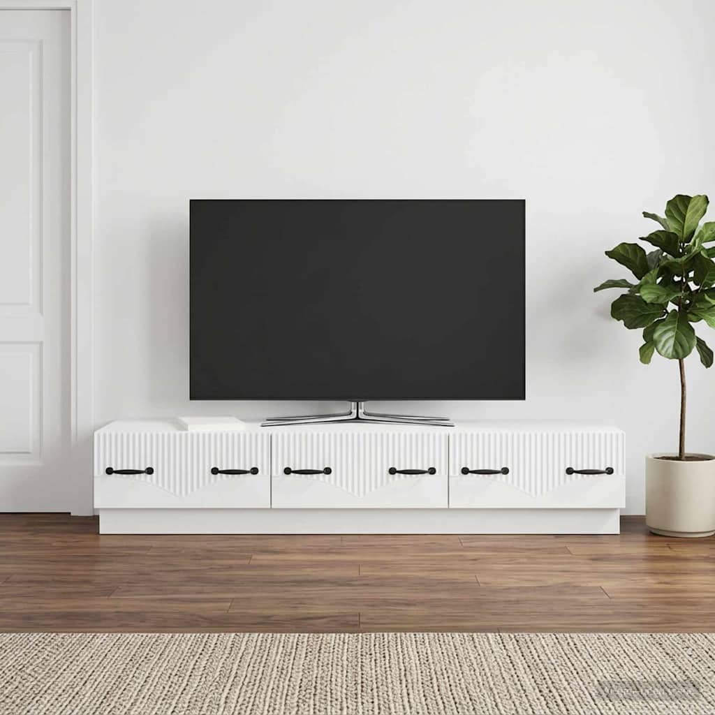 vidaXL TV-kast met lade Zwart 147 x 34,5 x 27 cm Bewerkt hout