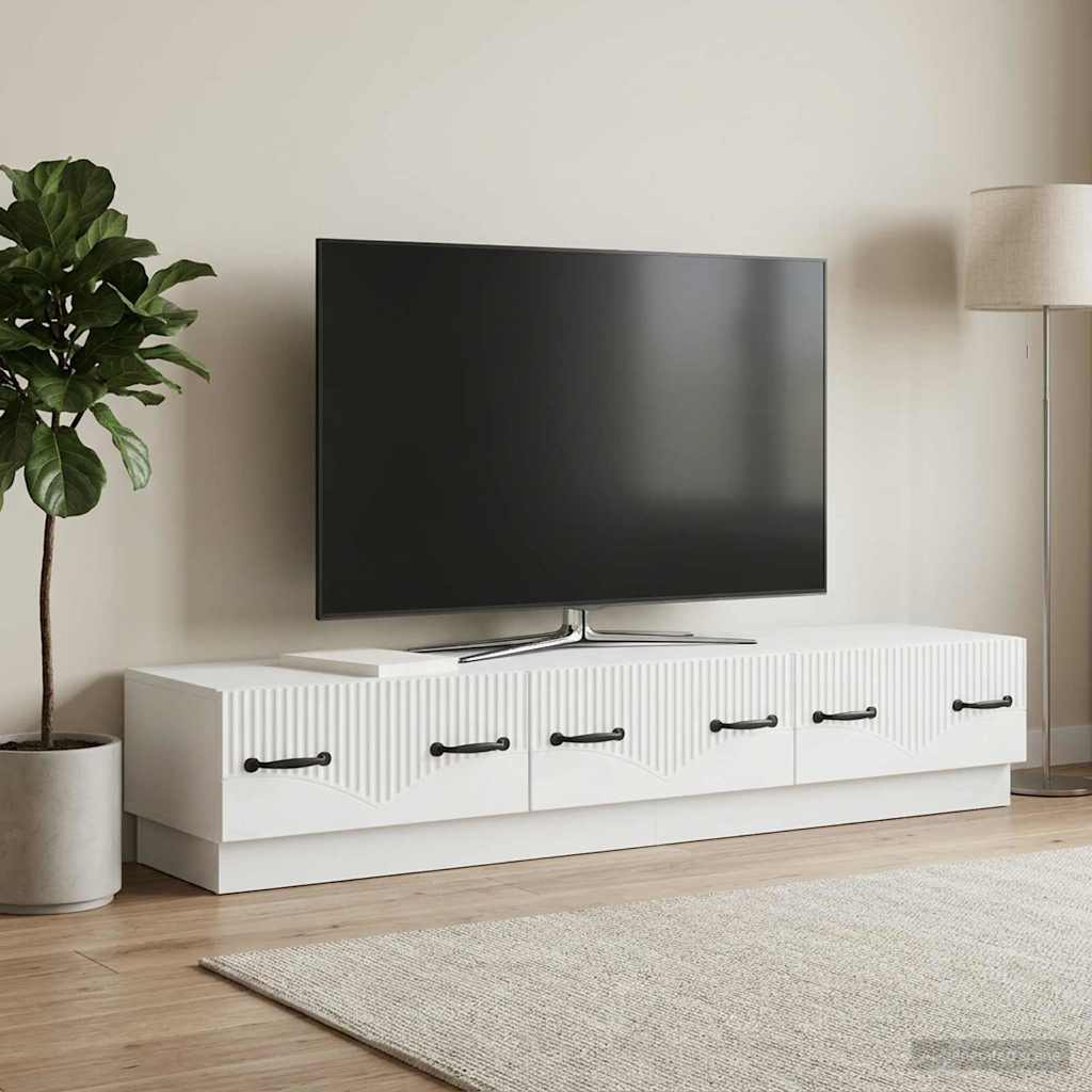 vidaXL TV-kast met lade Zwart 147 x 34,5 x 27 cm Bewerkt hout