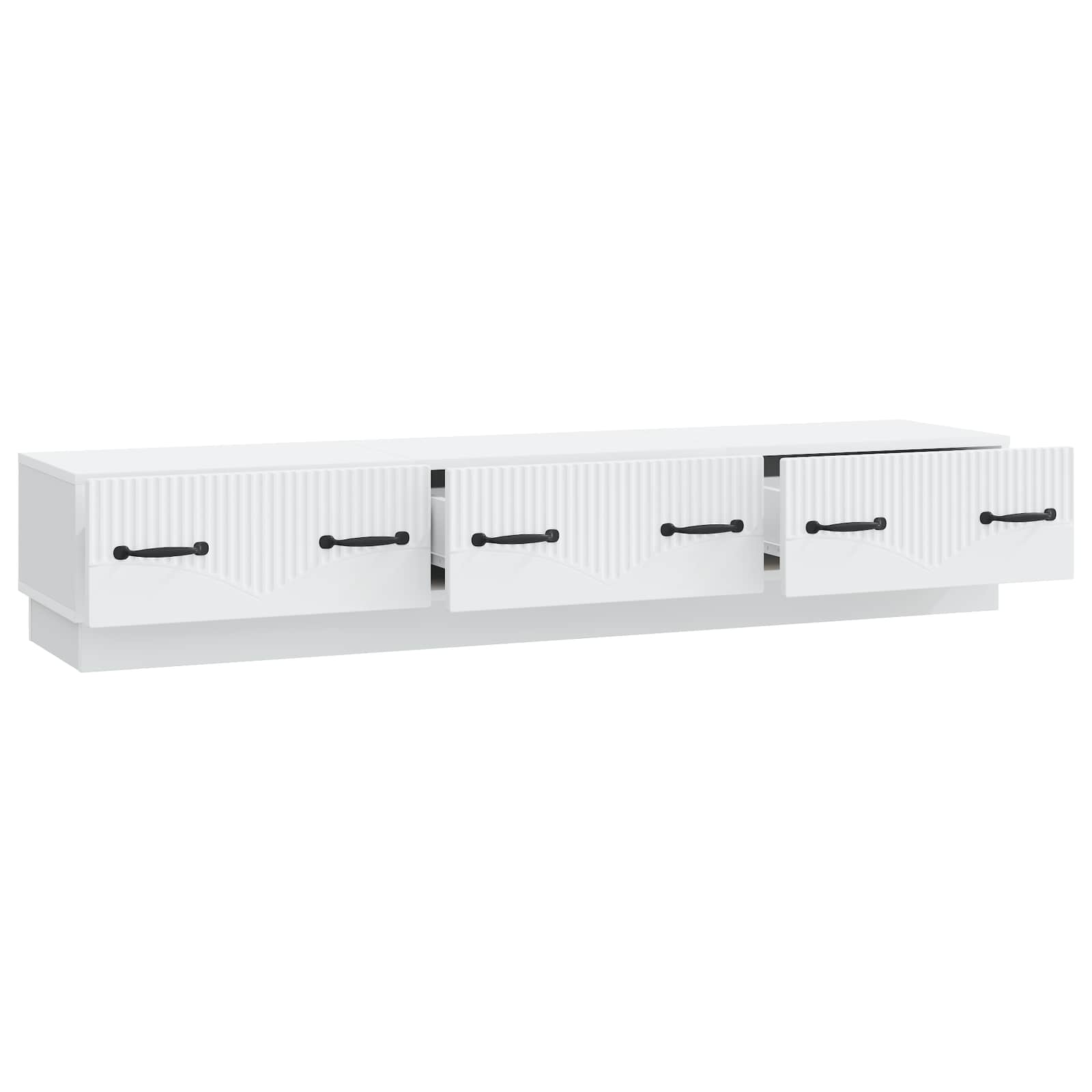vidaXL TV-kast met lade Zwart 147 x 34,5 x 27 cm Bewerkt hout