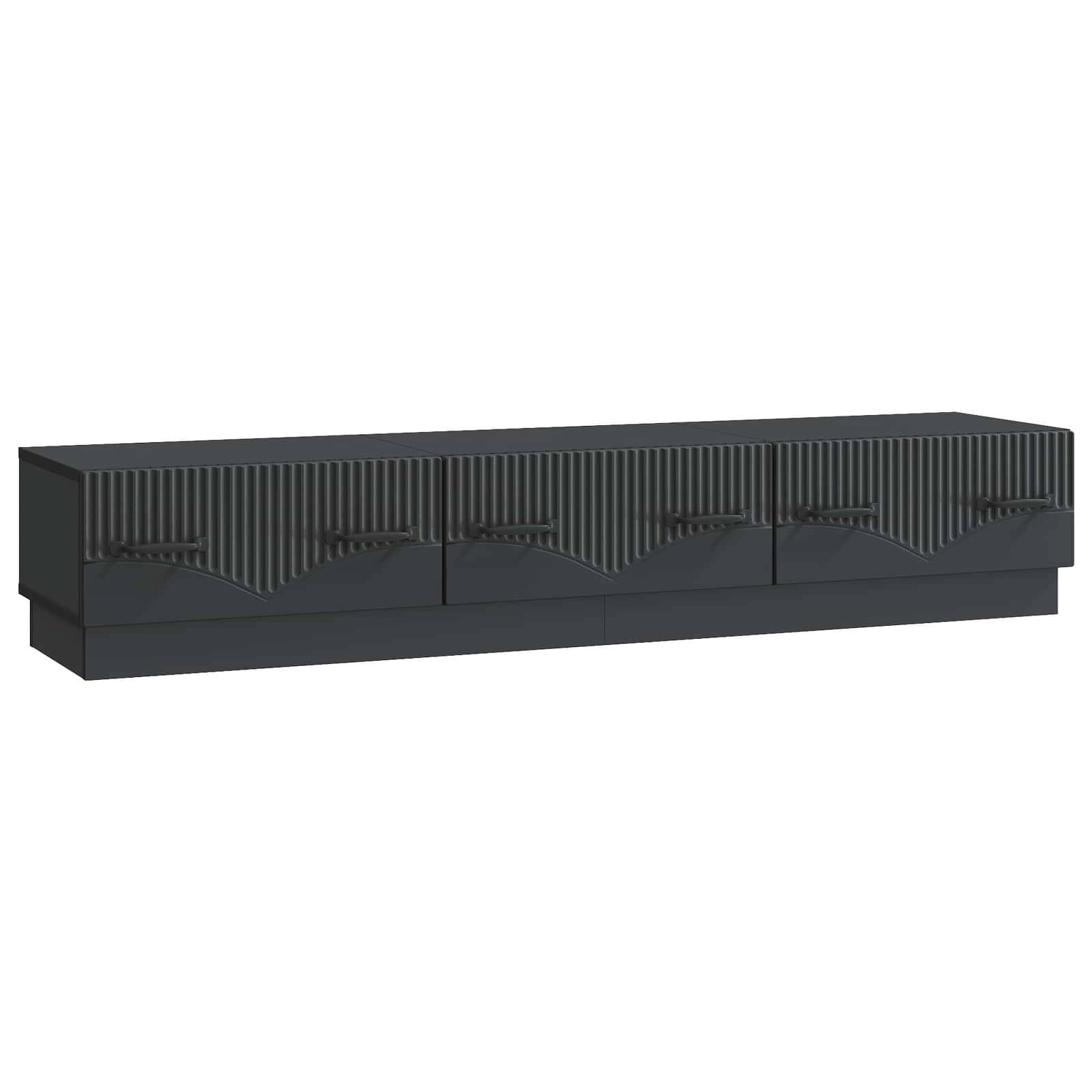 vidaXL TV-kast met lade Zwart 147 x 34,5 x 27 cm Bewerkt hout