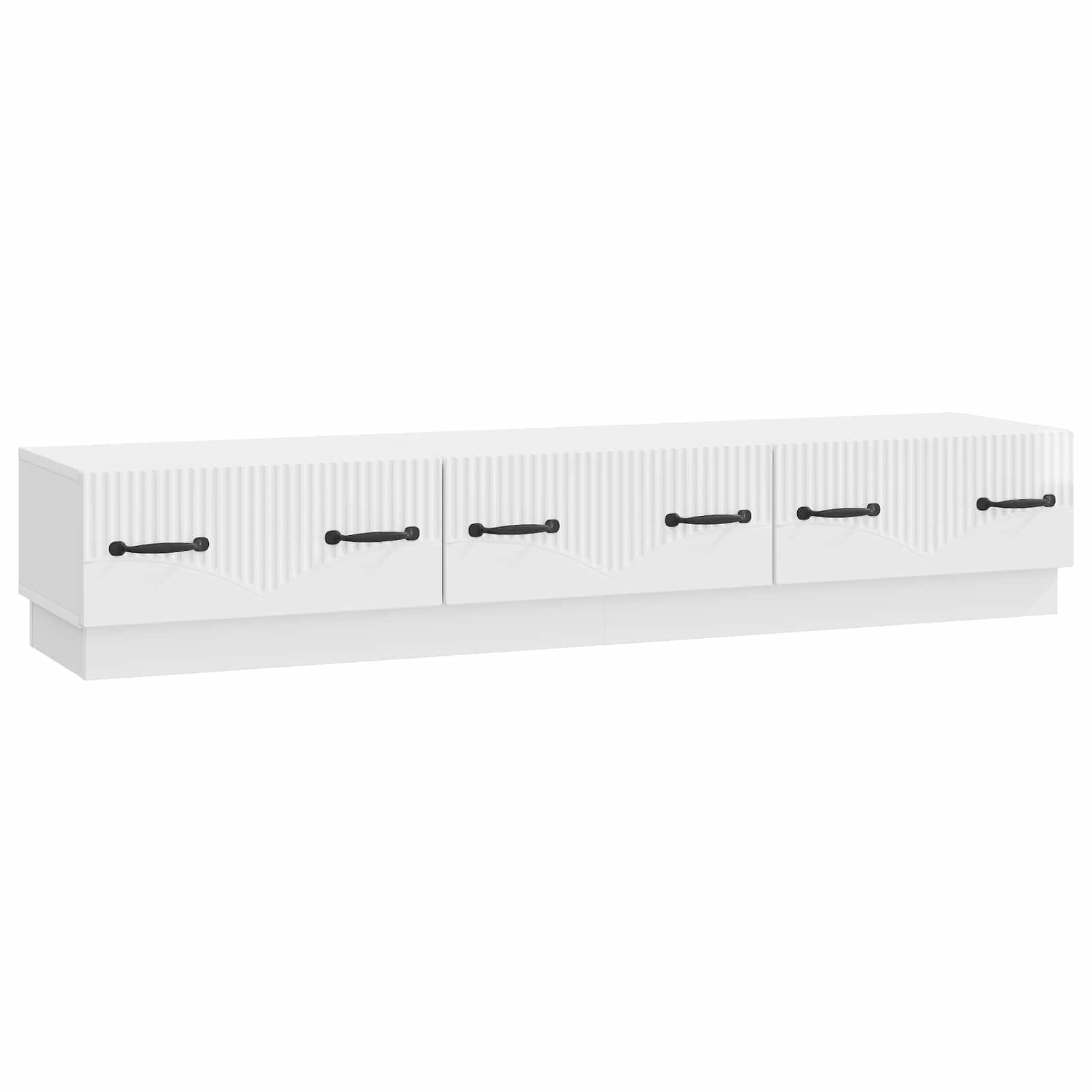 vidaXL TV-kast met lade Zwart 147 x 34,5 x 27 cm Bewerkt hout