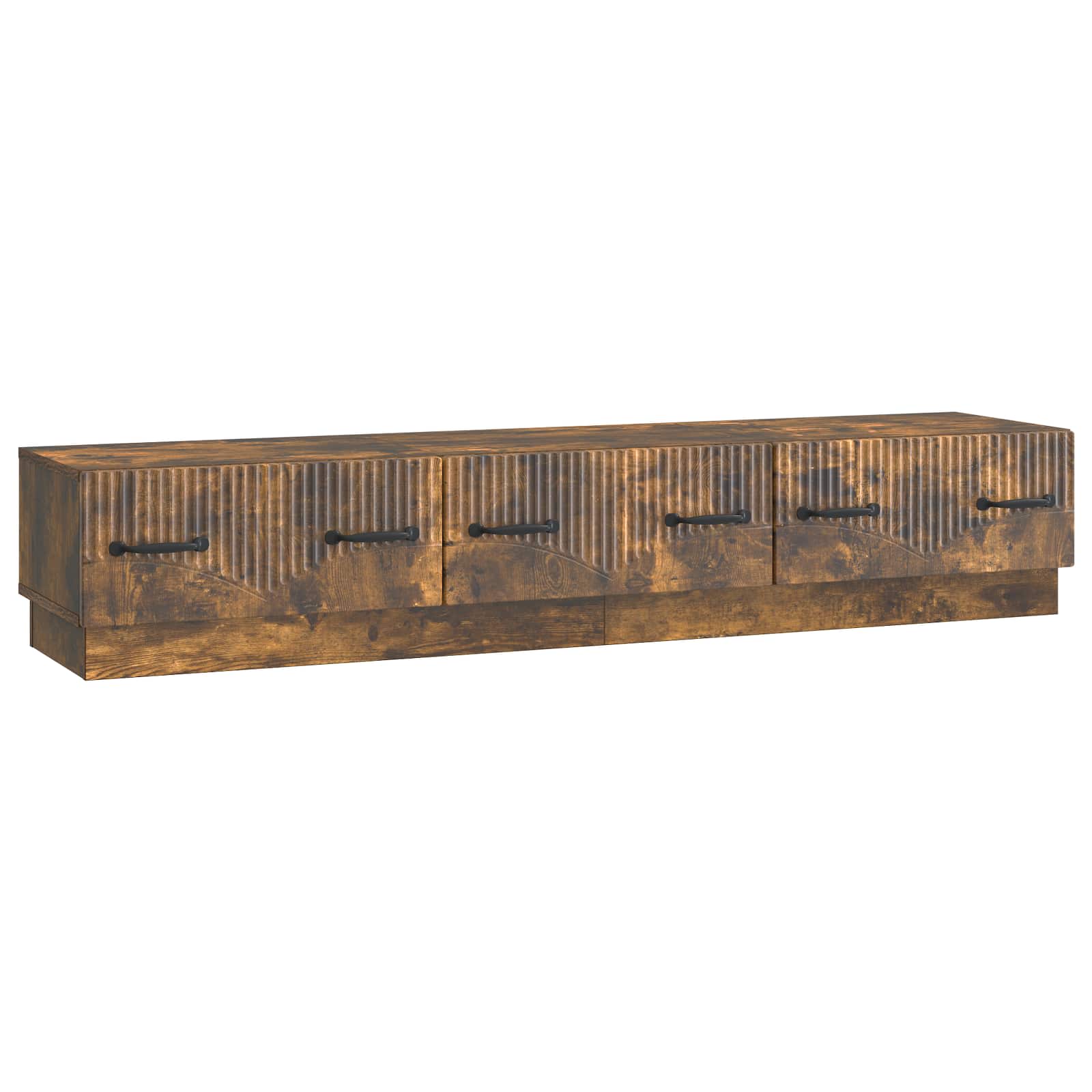 vidaXL TV-kast met lade Zwart 147 x 34,5 x 27 cm Bewerkt hout