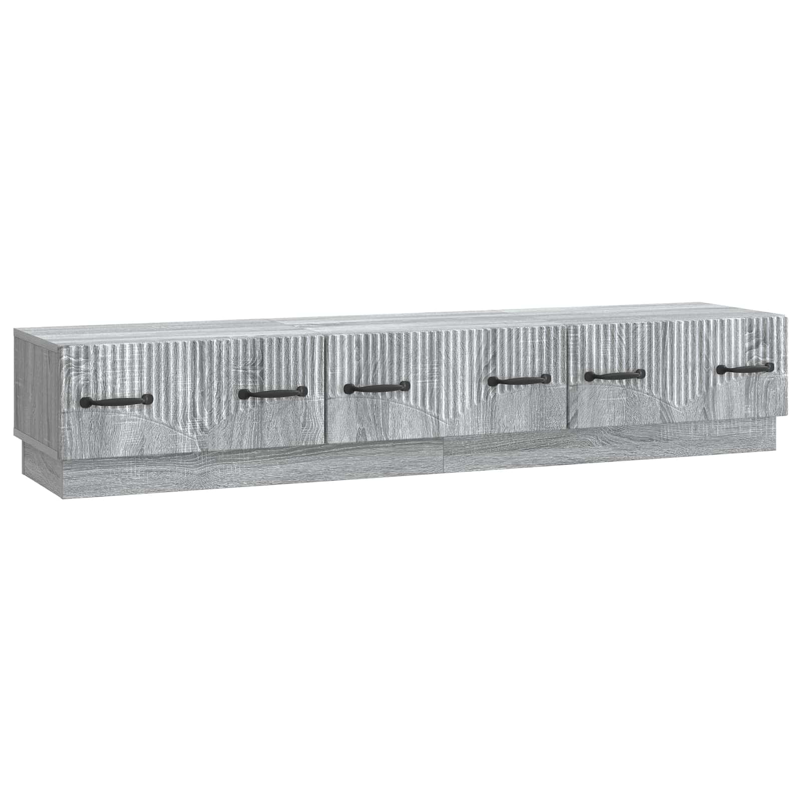 vidaXL TV-kast met lade Zwart 147 x 34,5 x 27 cm Bewerkt hout
