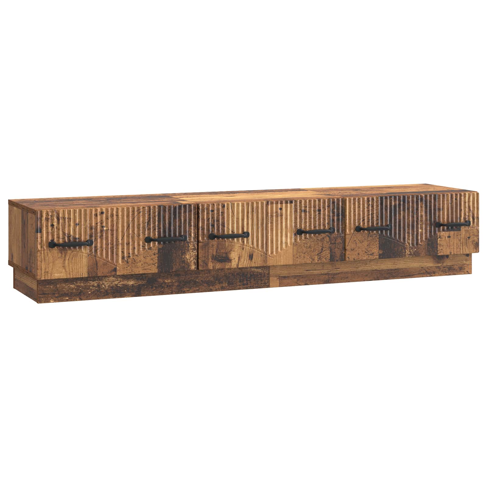 vidaXL TV-kast met lade Zwart 147 x 34,5 x 27 cm Bewerkt hout