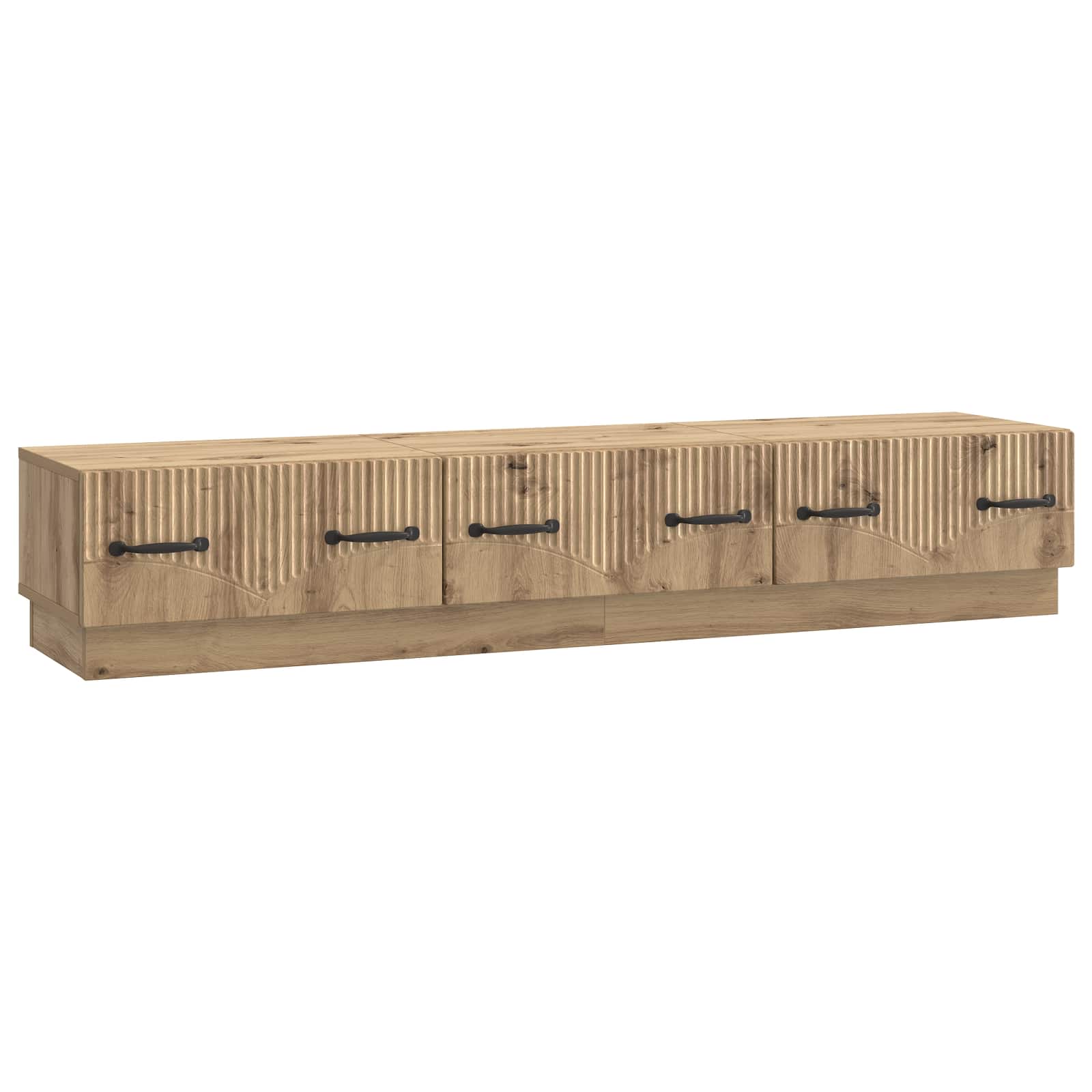 vidaXL TV-kast met lade Zwart 147 x 34,5 x 27 cm Bewerkt hout
