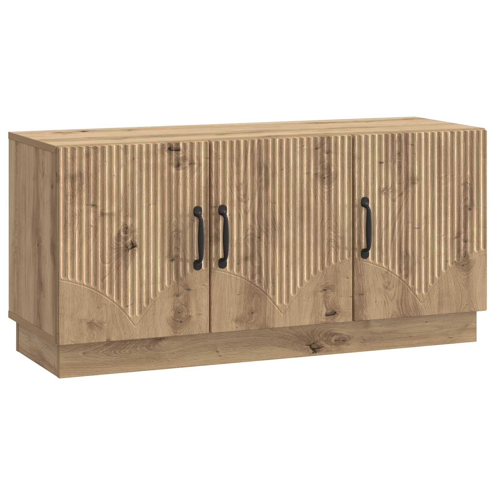 vidaXL TV-kast Zwart 99 x 34,5 x 47 cm Bewerkt hout