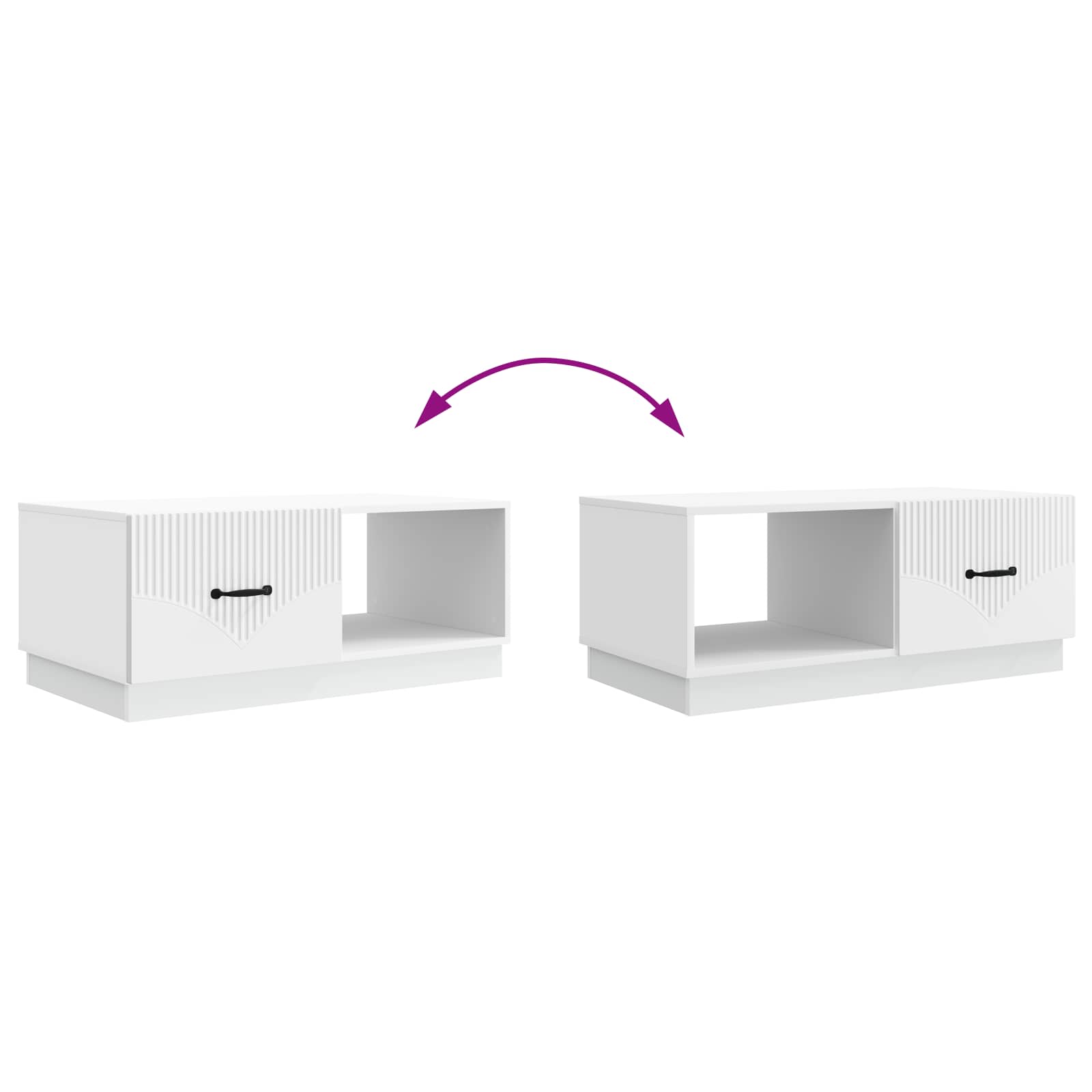 vidaXL Salontafel Zwart 90 x 50 x 37 cm Bewerkt hout