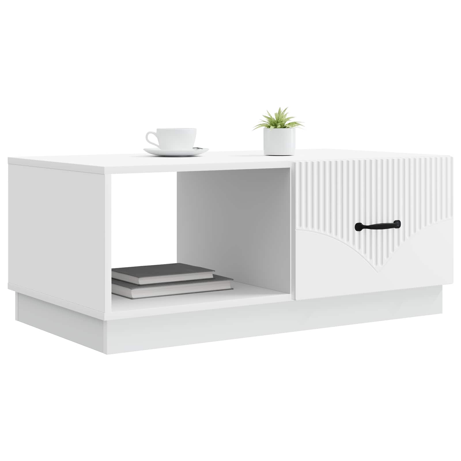 vidaXL Salontafel Zwart 90 x 50 x 37 cm Bewerkt hout