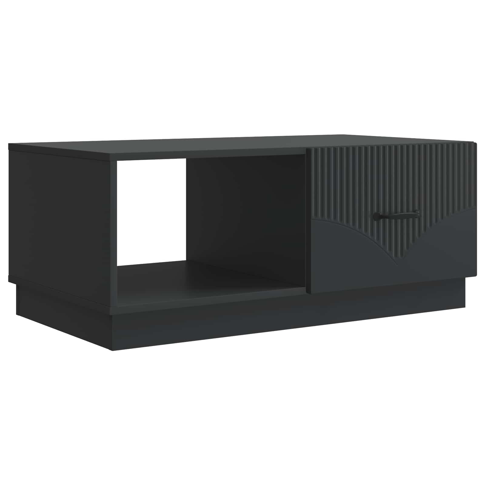 vidaXL Salontafel Zwart 90 x 50 x 37 cm Bewerkt hout