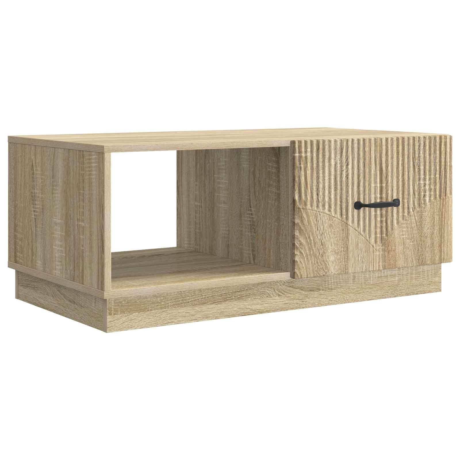vidaXL Salontafel Zwart 90 x 50 x 37 cm Bewerkt hout